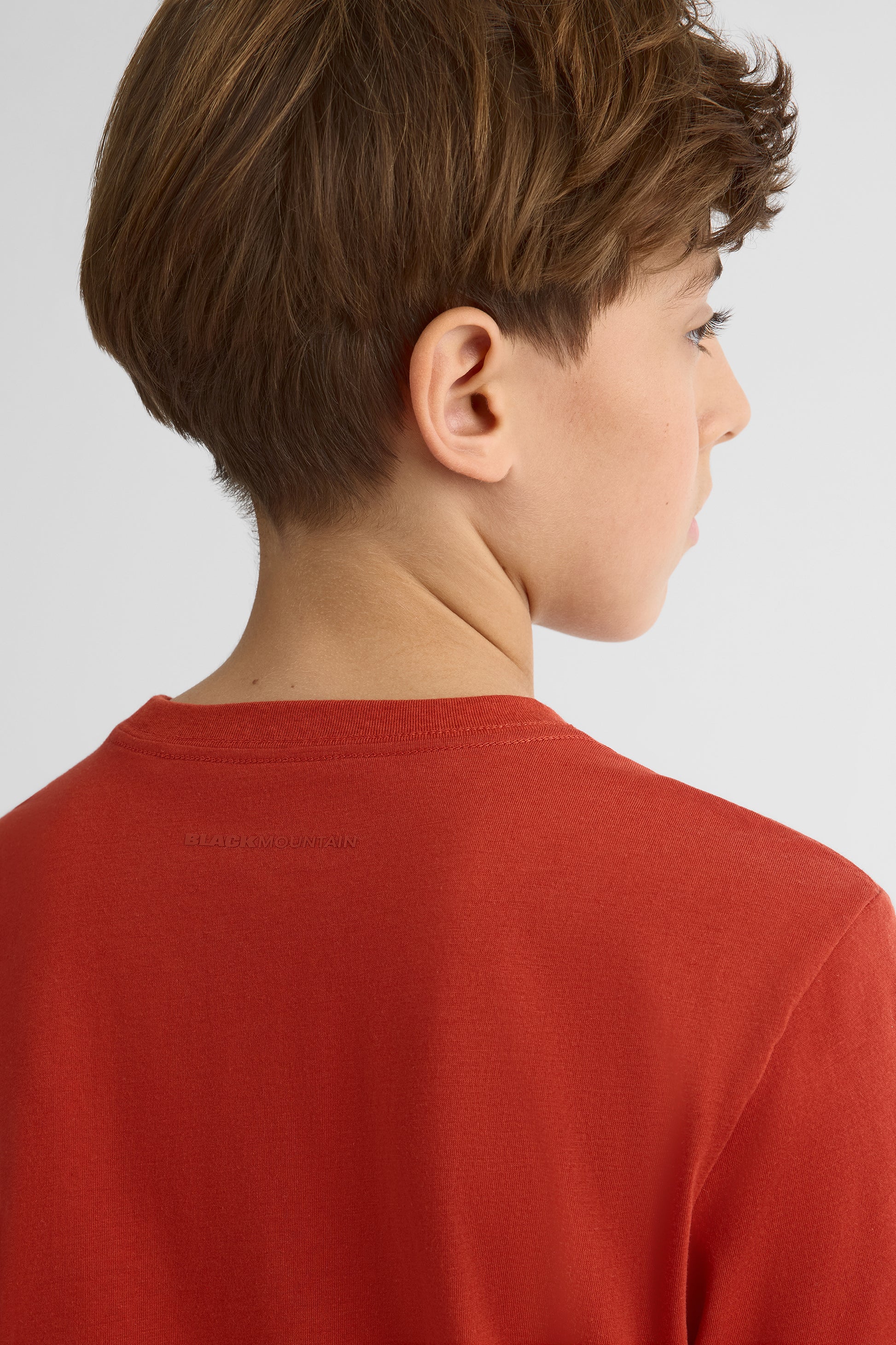 T-shirt graphique col rond en poly coton - Ado garçon && ROUGE