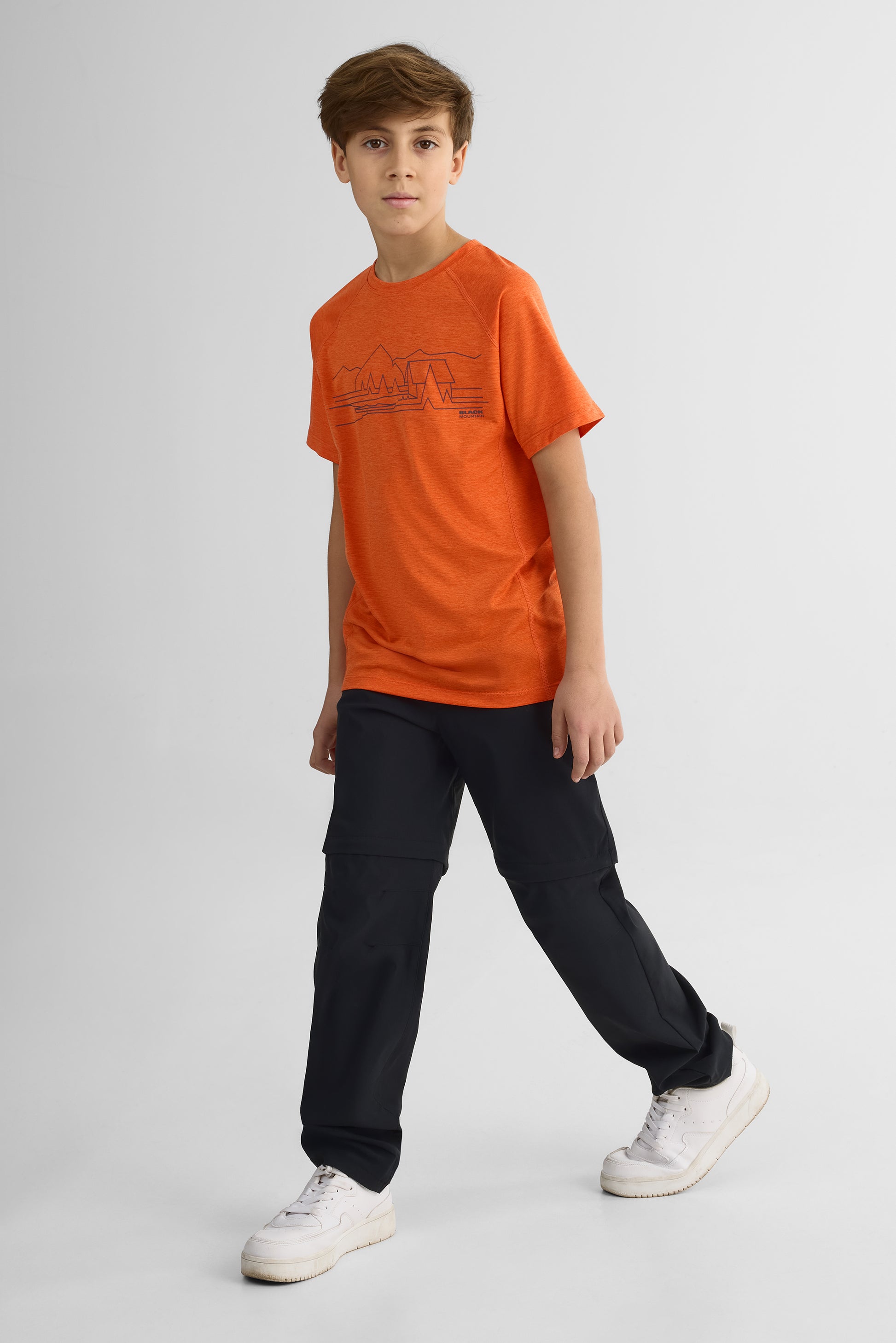 T-shirt graphique semi-ajusté – Ado fille && ORANGE
