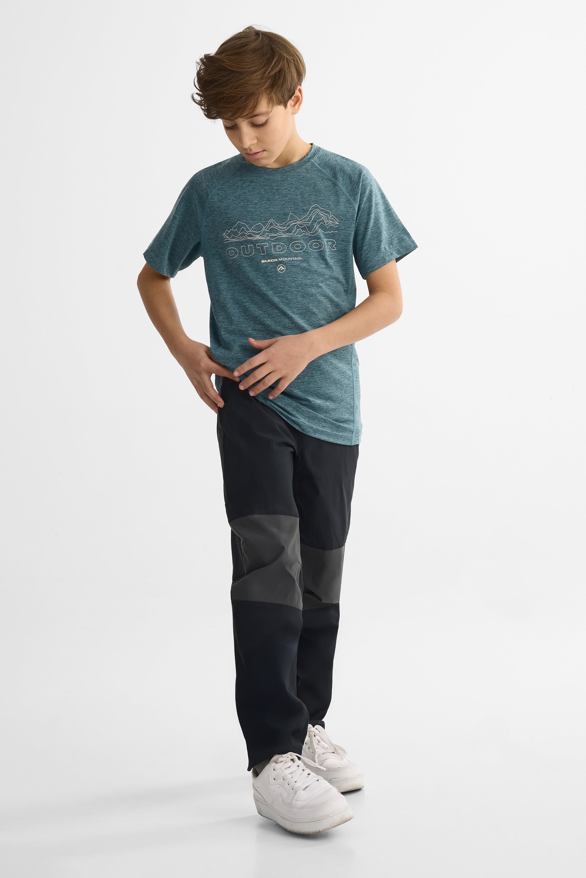 T-shirt graphique semi-ajusté – Ado fille && BLEU MIXTE