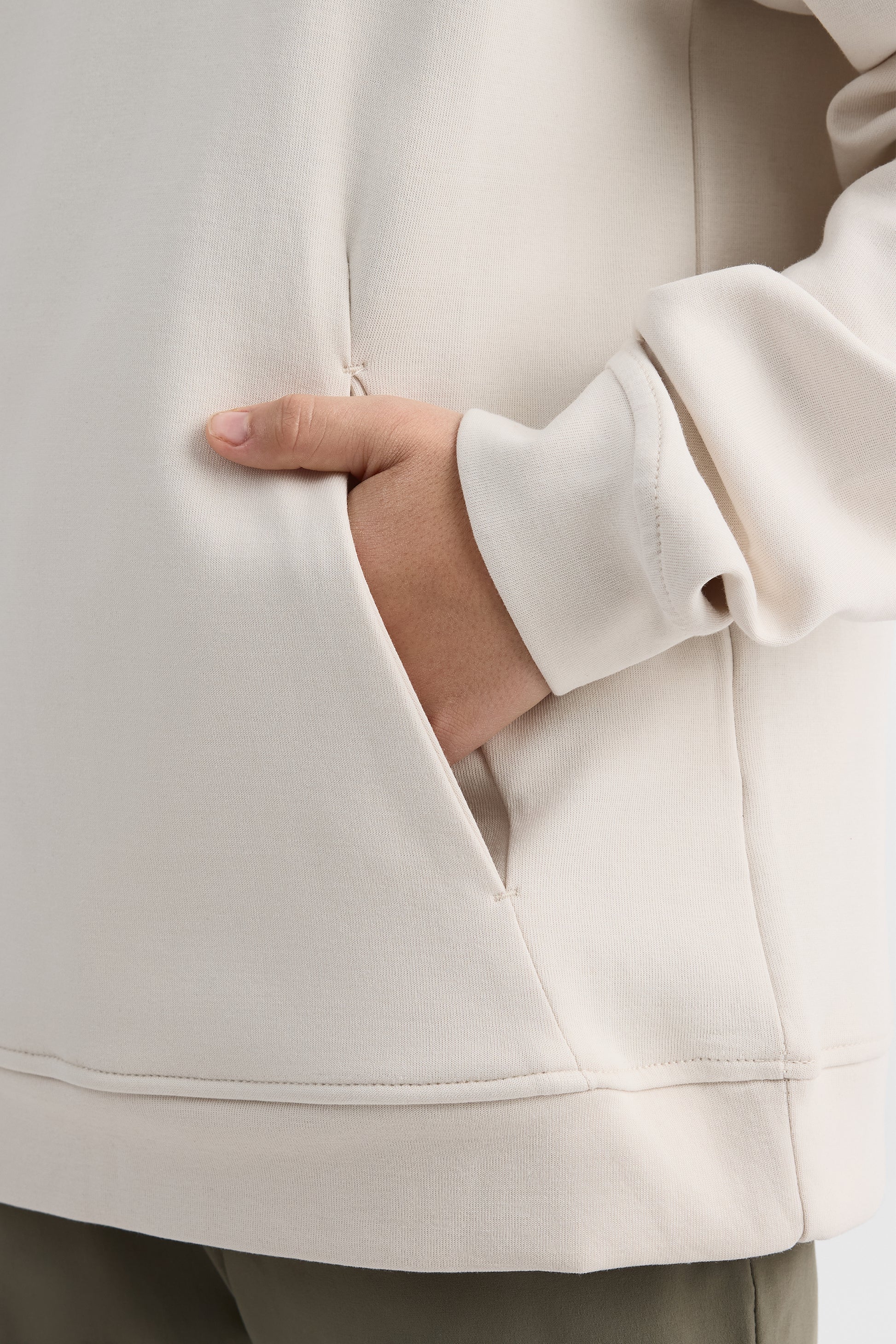 Chandail ouaté à capuchon – Homme && BEIGE