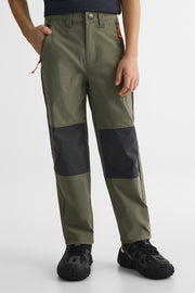 Pantalon Tech coupe droite – Ado garçon && KAKI/MULTI