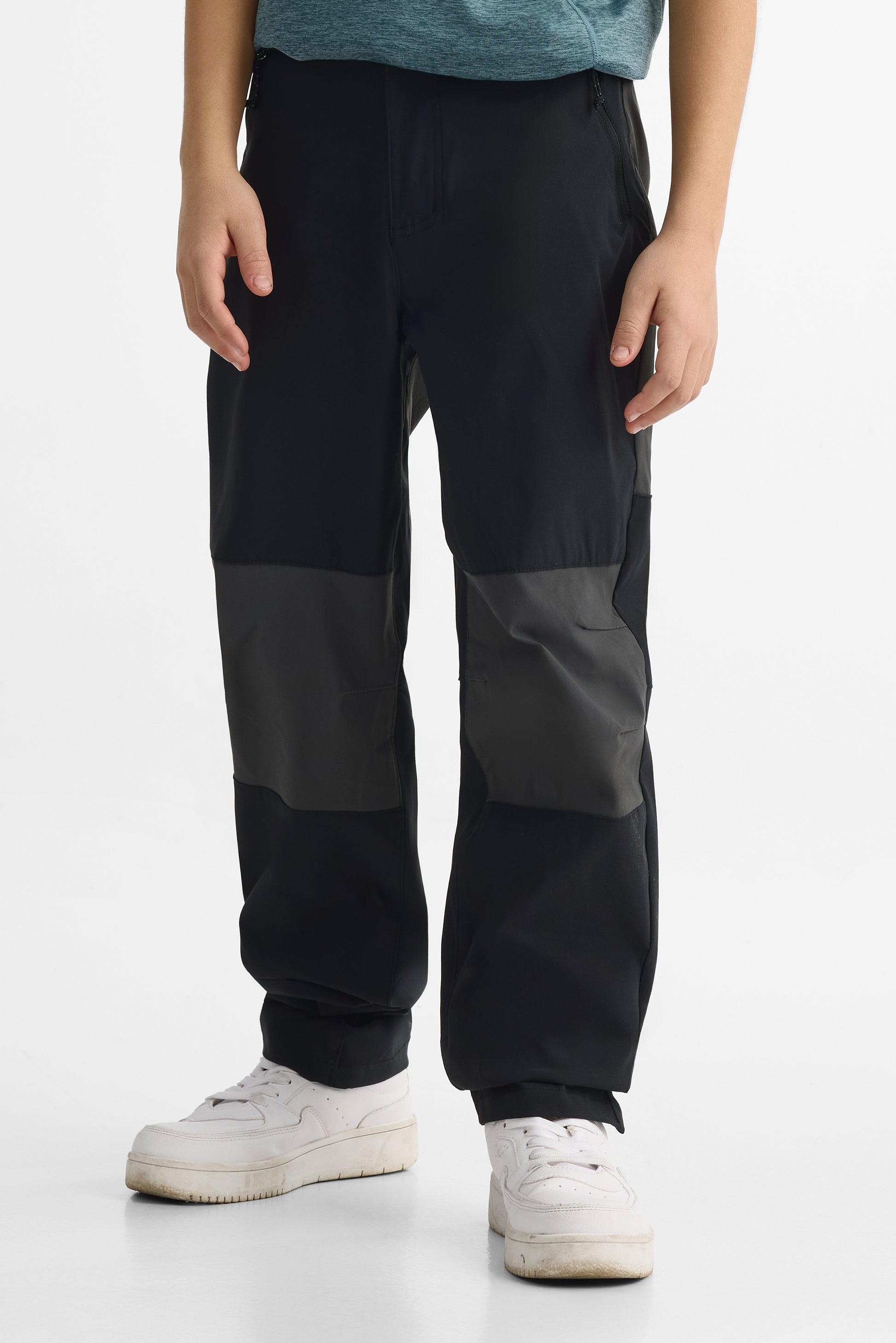 Pantalon Tech coupe droite – Ado garçon && NOIR/MULTI