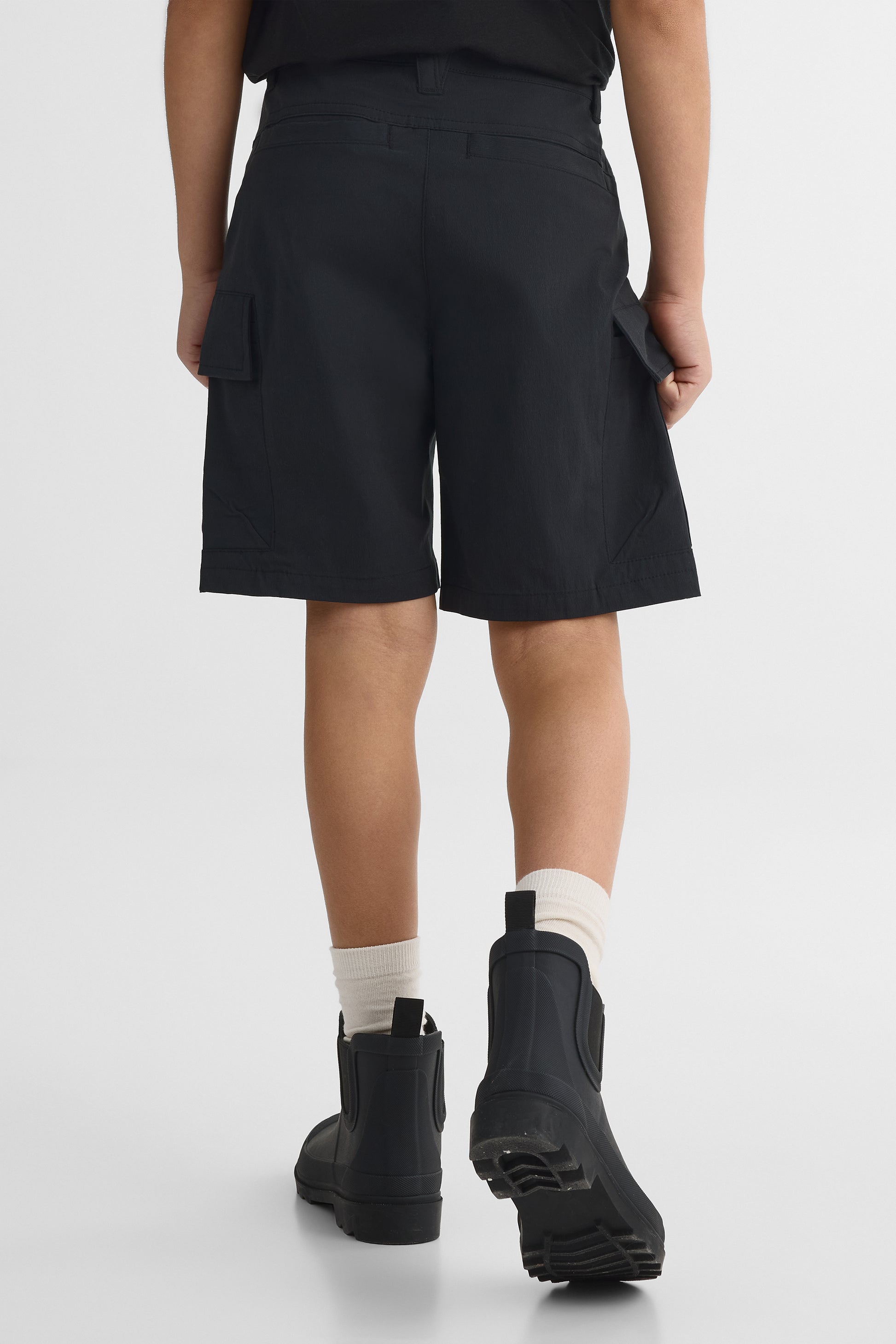 Short cargo stretch avec poches - Ado garçon && NOIR