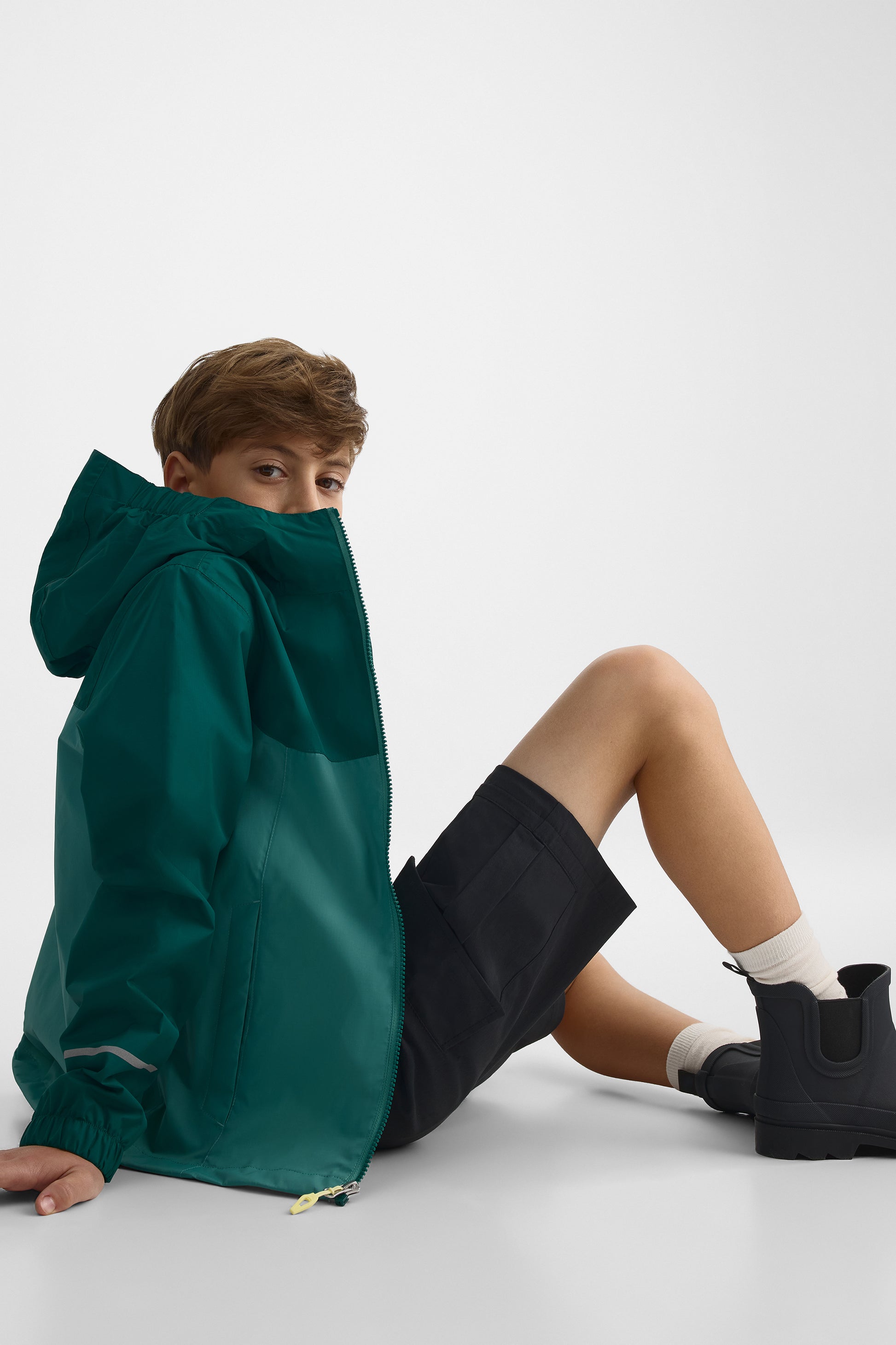 Short cargo stretch avec poches - Ado garçon && NOIR