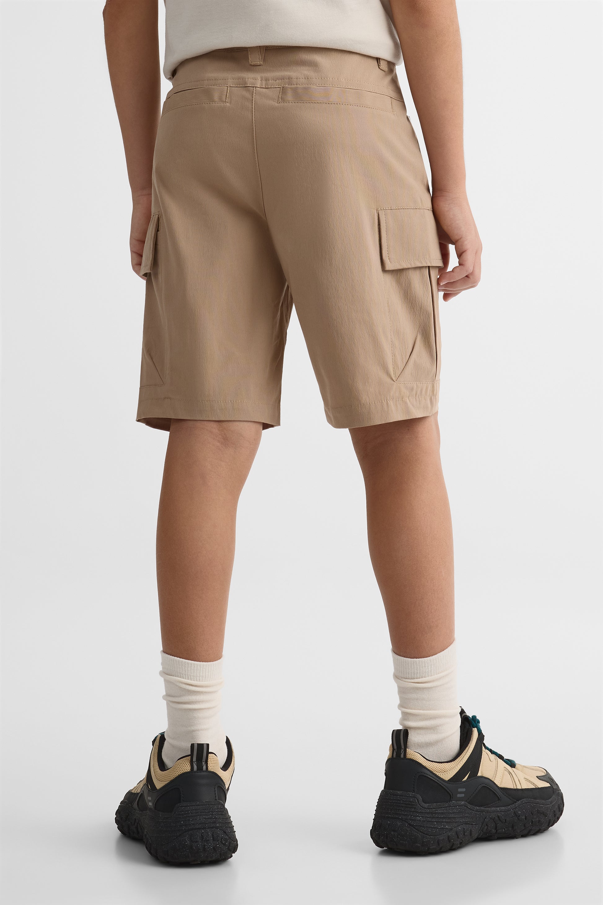 Short cargo stretch avec poches - Ado garçon && TAUPE