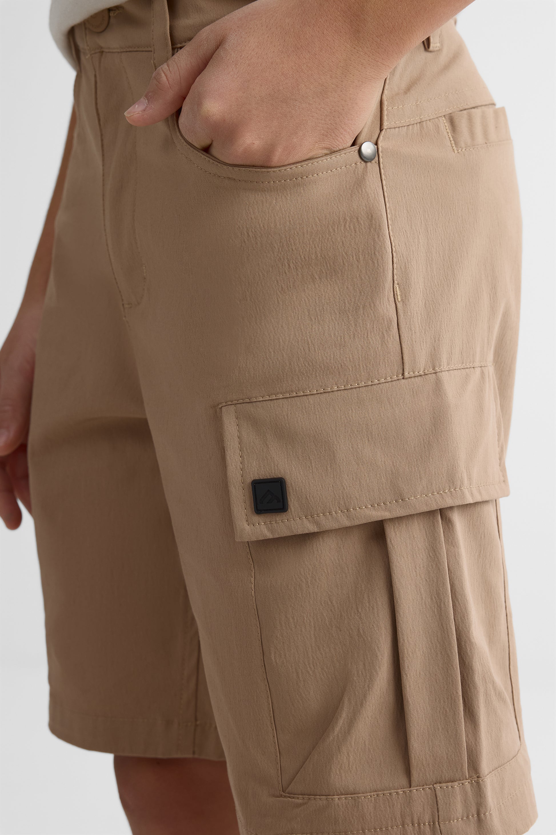Short cargo stretch avec poches - Ado garçon && TAUPE