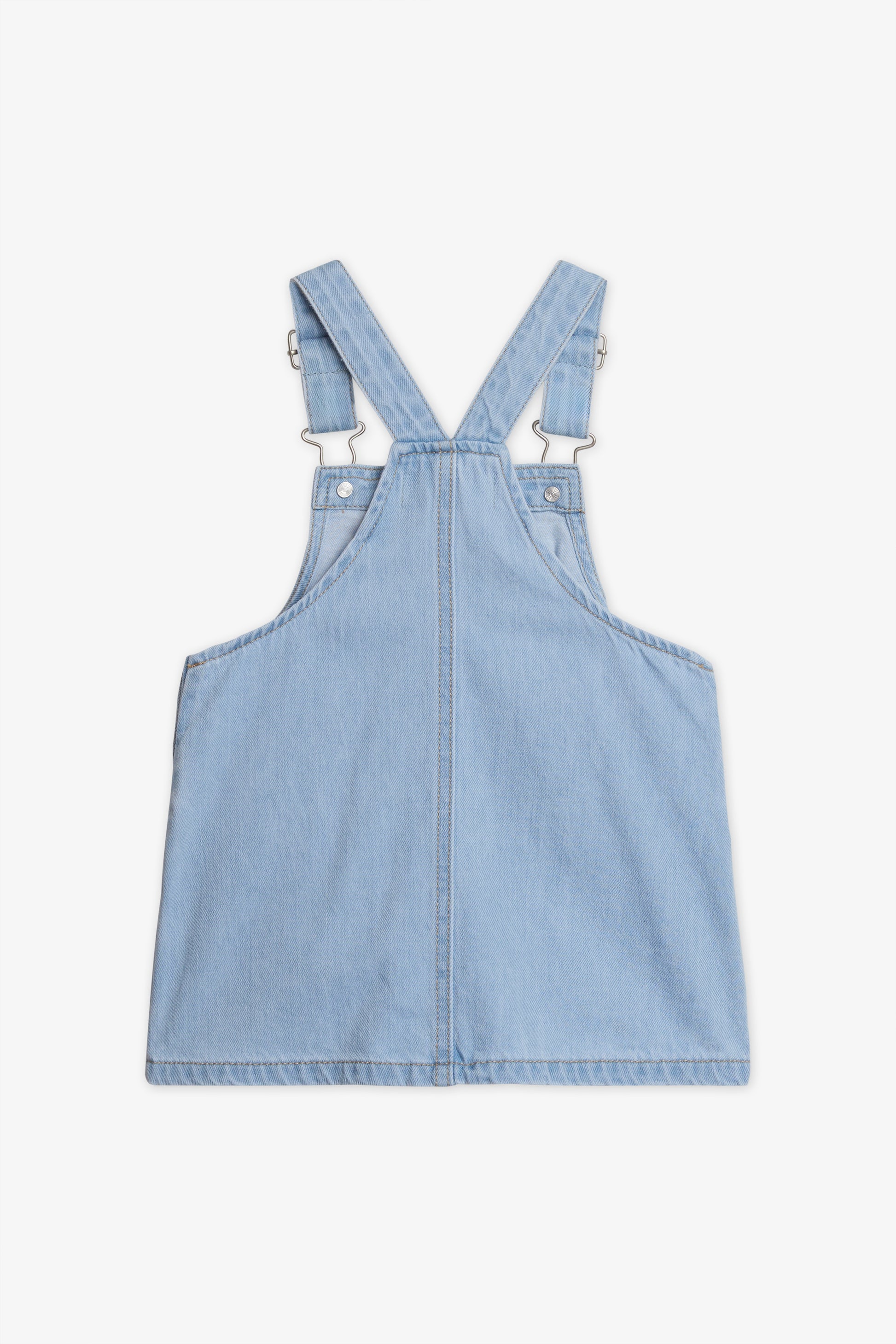 Jumper robe en denim léger – Bébé fille && DENIM PALE