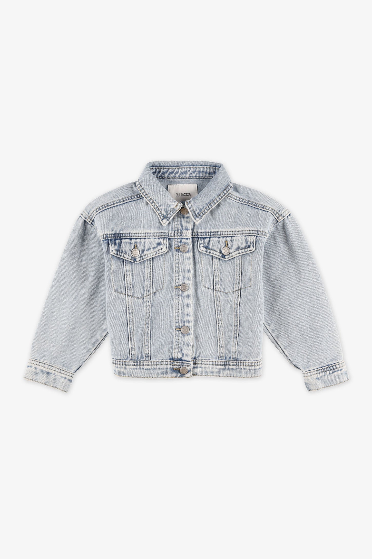 Jumper robe en denim léger – Bébé fille && DENIM PALE