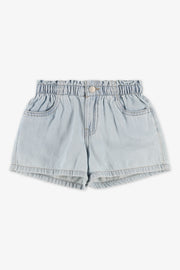 Short court en denim léger - Femme && DENIM PALE