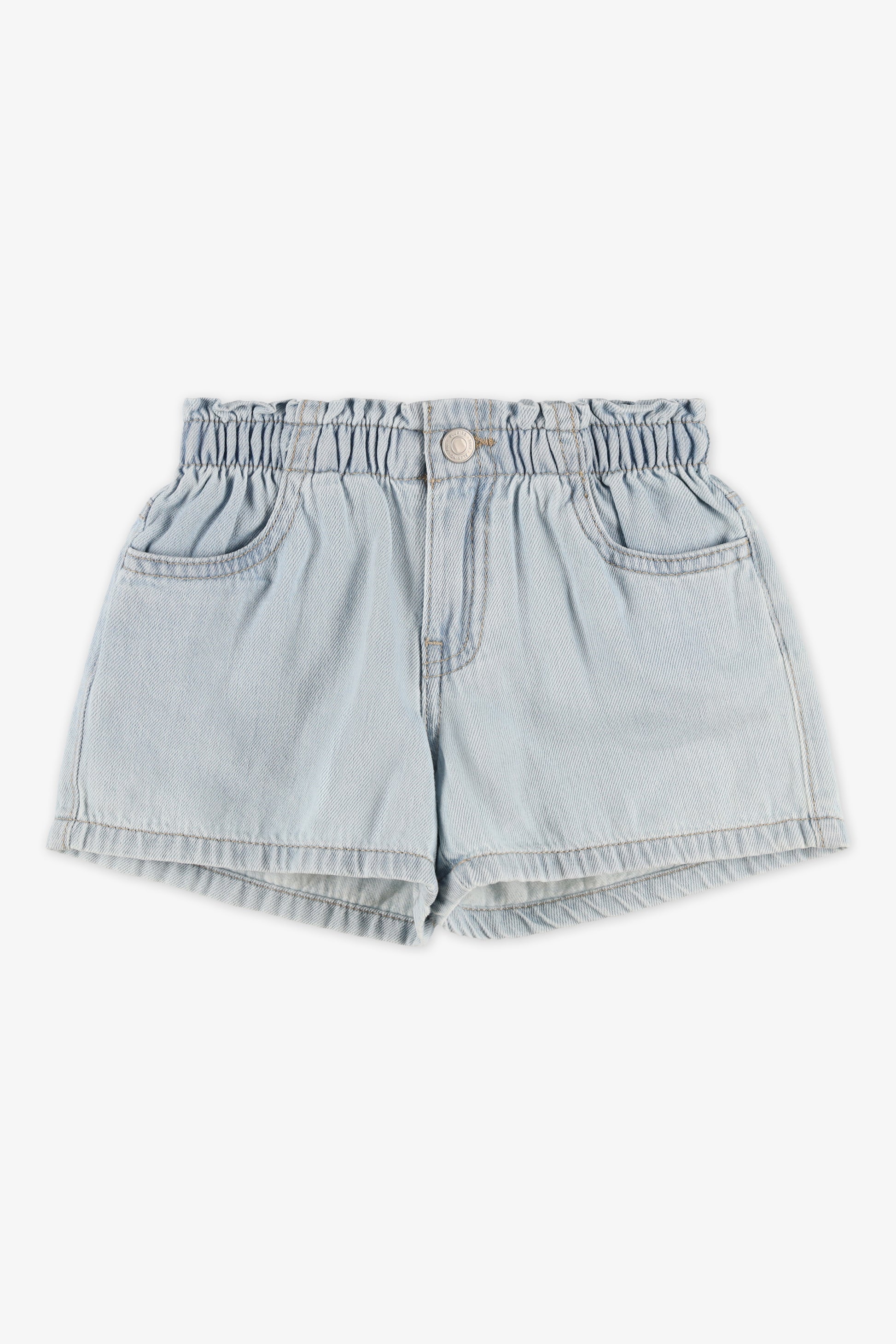 Short court en denim léger - Femme && DENIM PALE