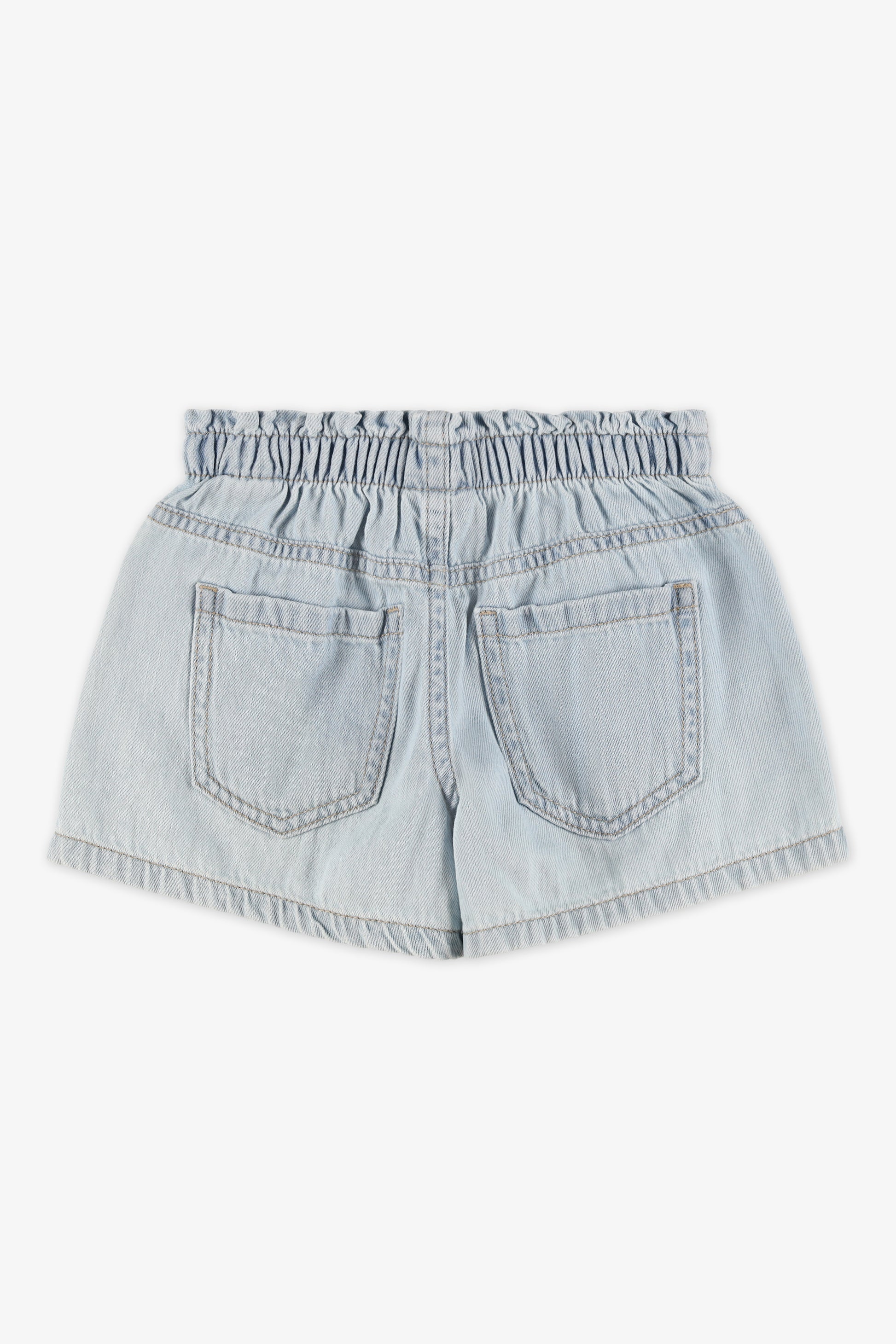 Short court en denim léger - Femme && DENIM PALE