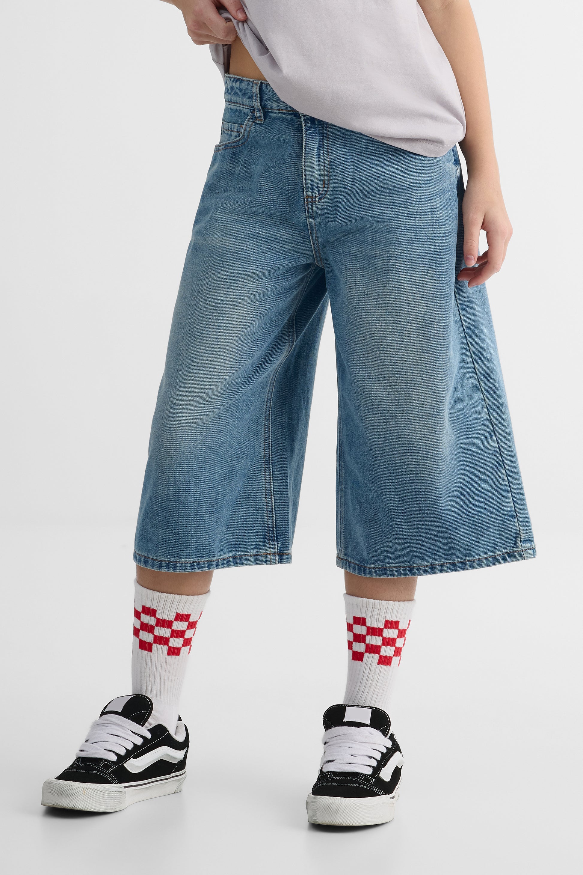 Pantalon jeans pull-on extra large en denim - Homme && DENIM MOYEN