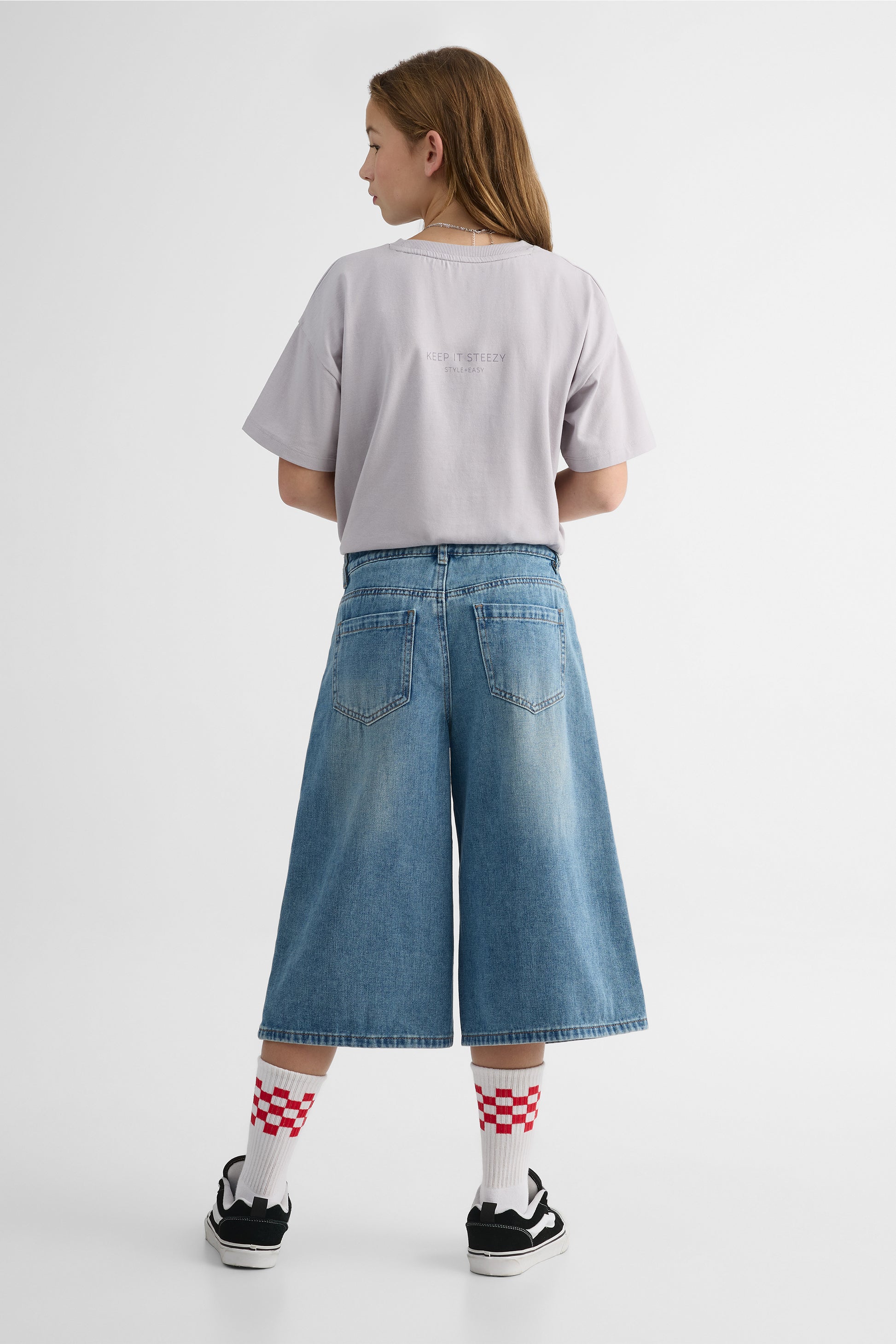 Pantalon jeans pull-on extra large en denim - Homme && DENIM MOYEN