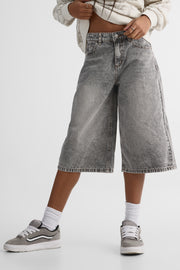 Pantalon jeans pull-on extra large en denim - Homme && DENIM GRIS