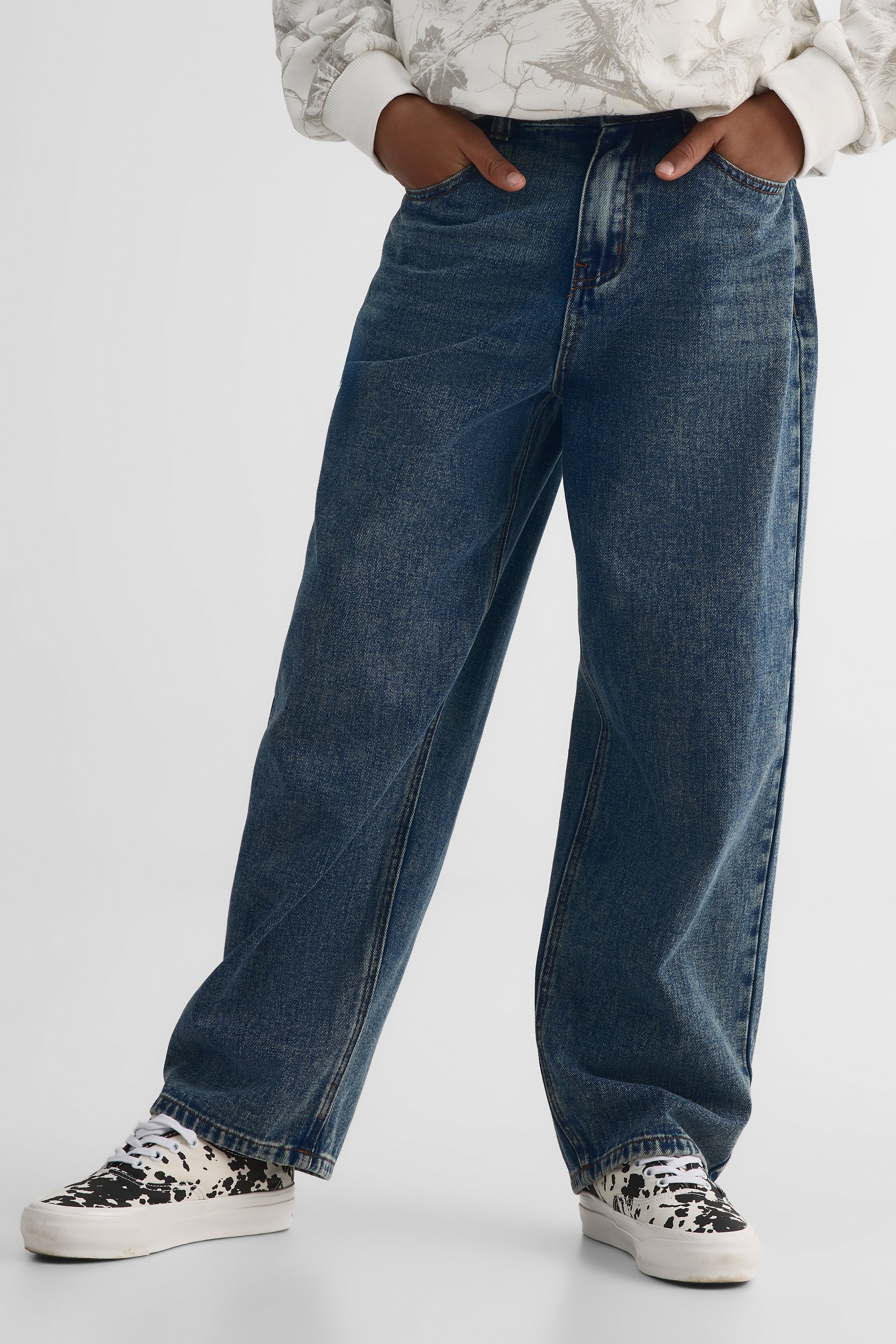 Pantalon baggy fit 5 poches en denim - Enfant garçon && DENIM