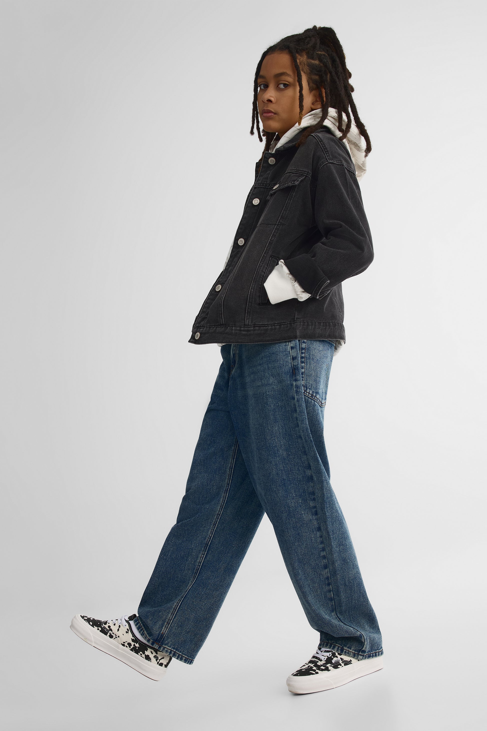 Pantalon baggy fit 5 poches en denim - Enfant garçon && DENIM