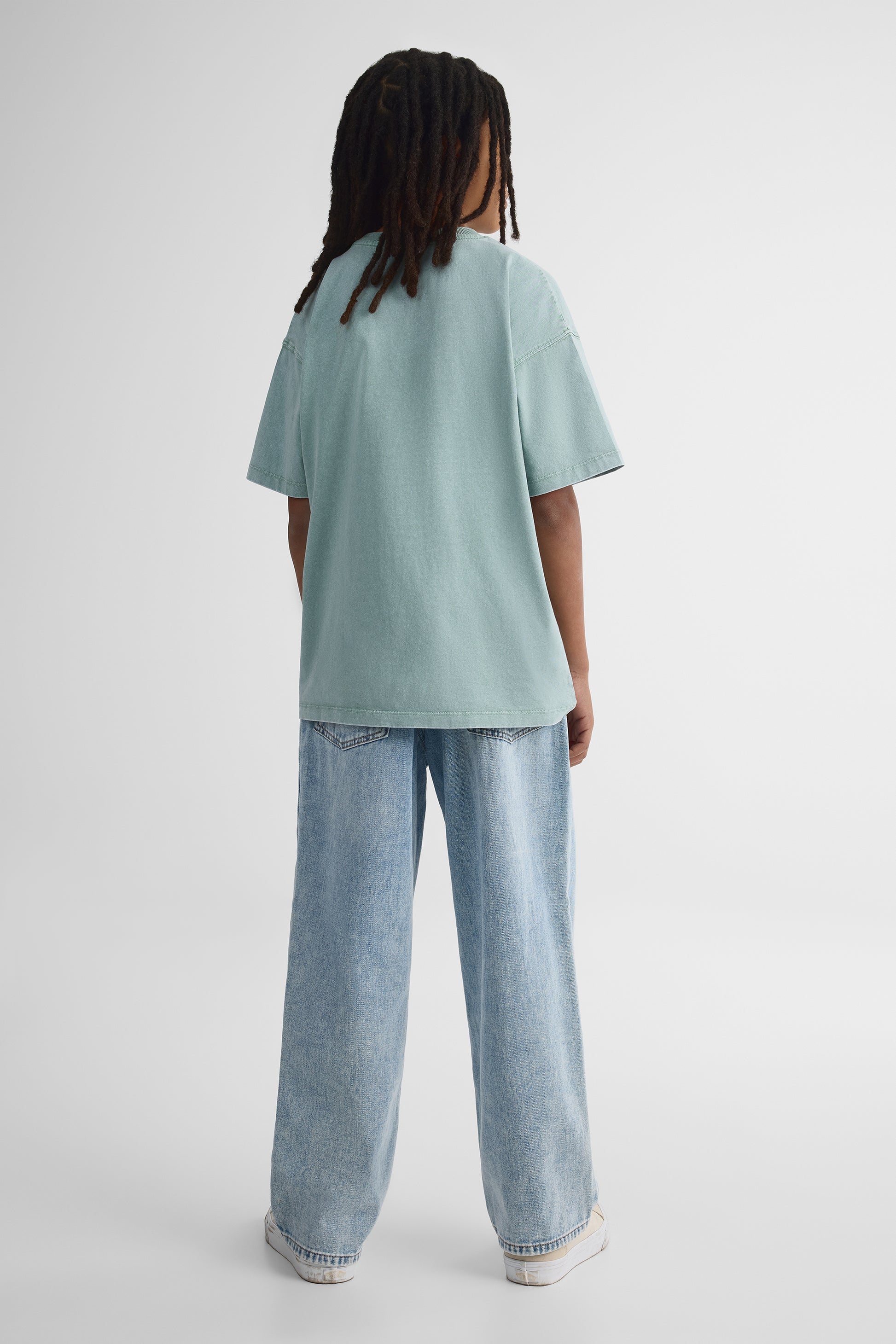 Pantalon baggy fit 5 poches en denim - Enfant garçon && DENIM PALE