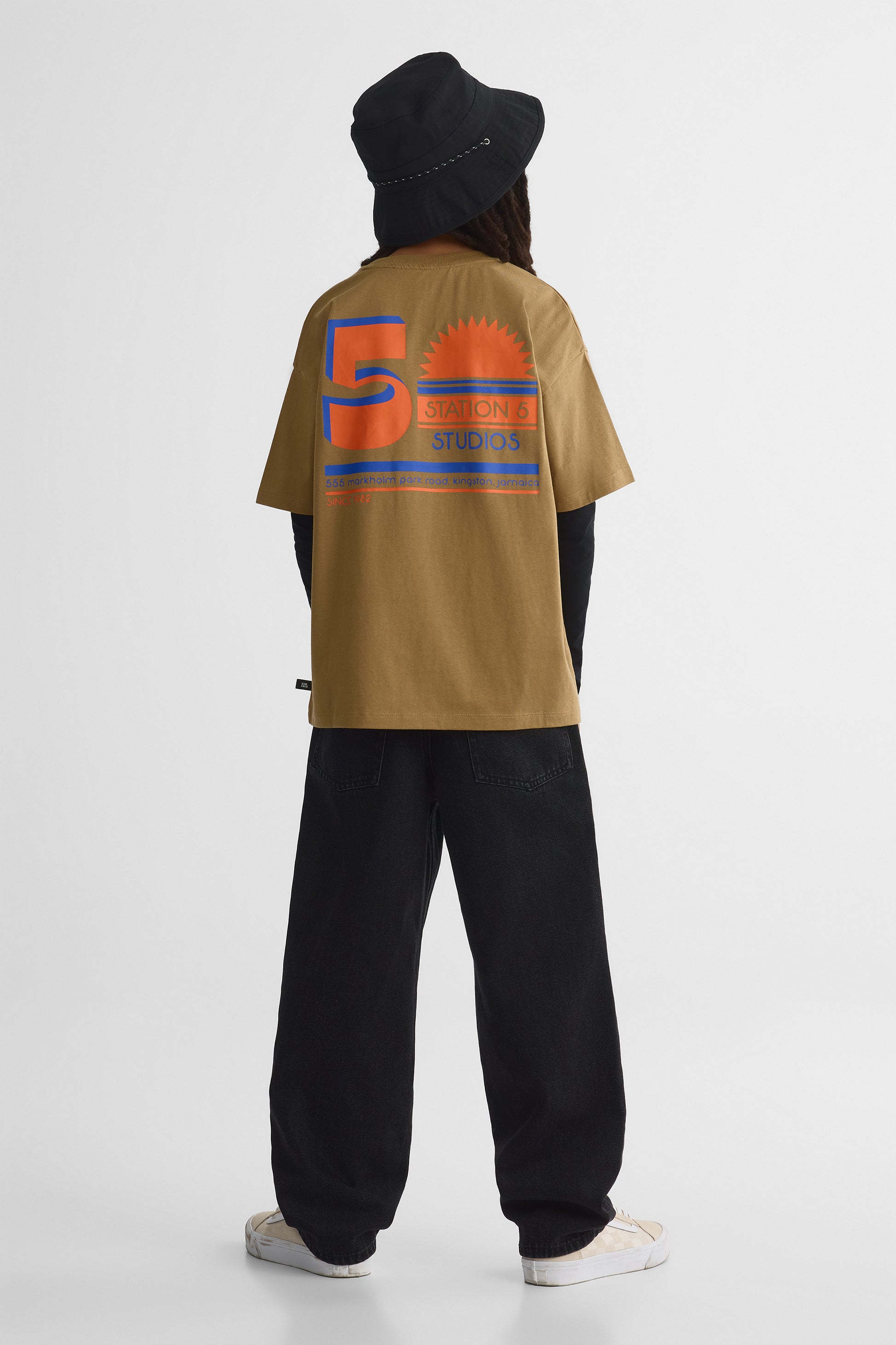 Pantalon baggy fit 5 poches en denim - Enfant garçon && DENIM NOIR