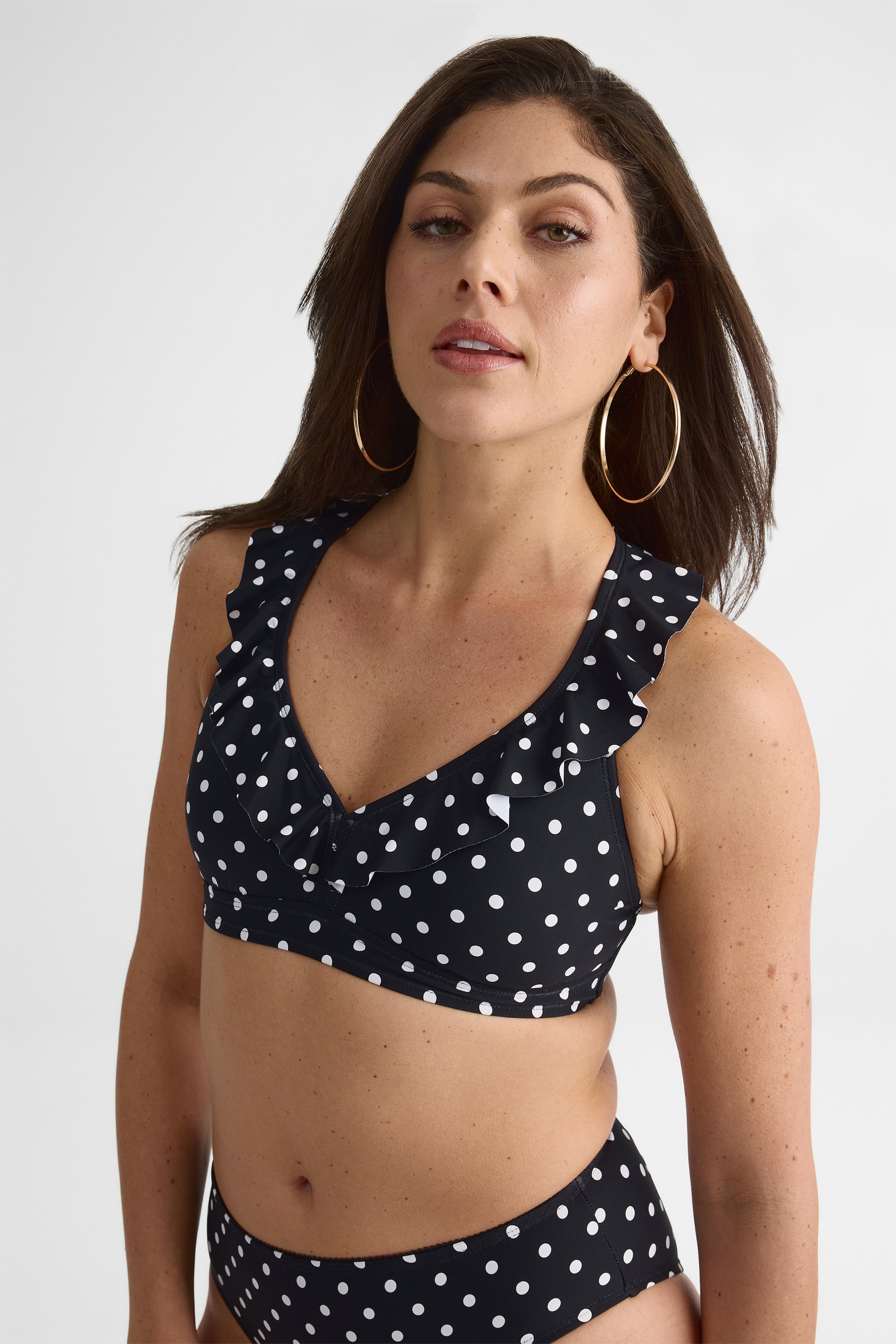Haut de maillot ajustable – Femme, protection UV && NOIR/MULTI