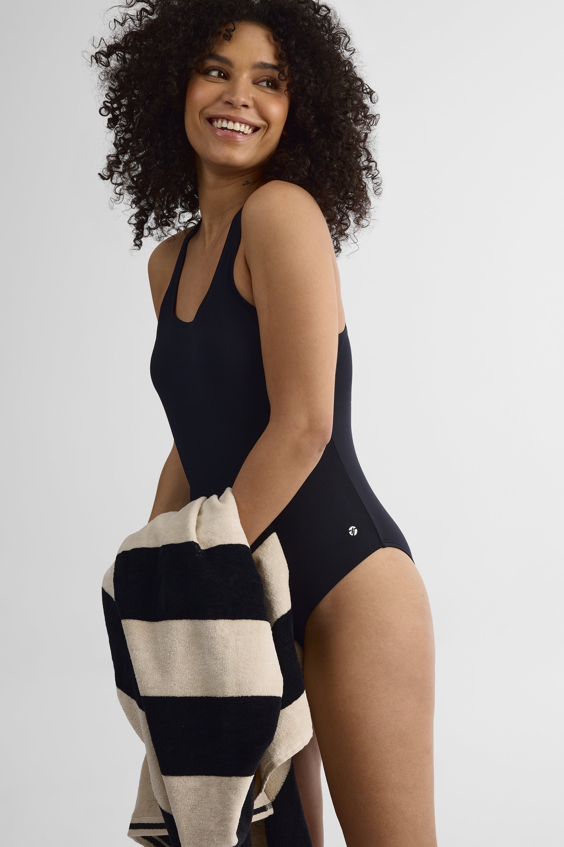 Maillot de bain 1 pièce ajustable - Ado fille && NOIR