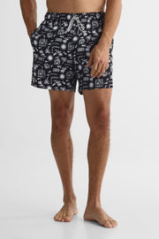 Maillot de bain élastique avec poches – Homme && BLANC MULTI