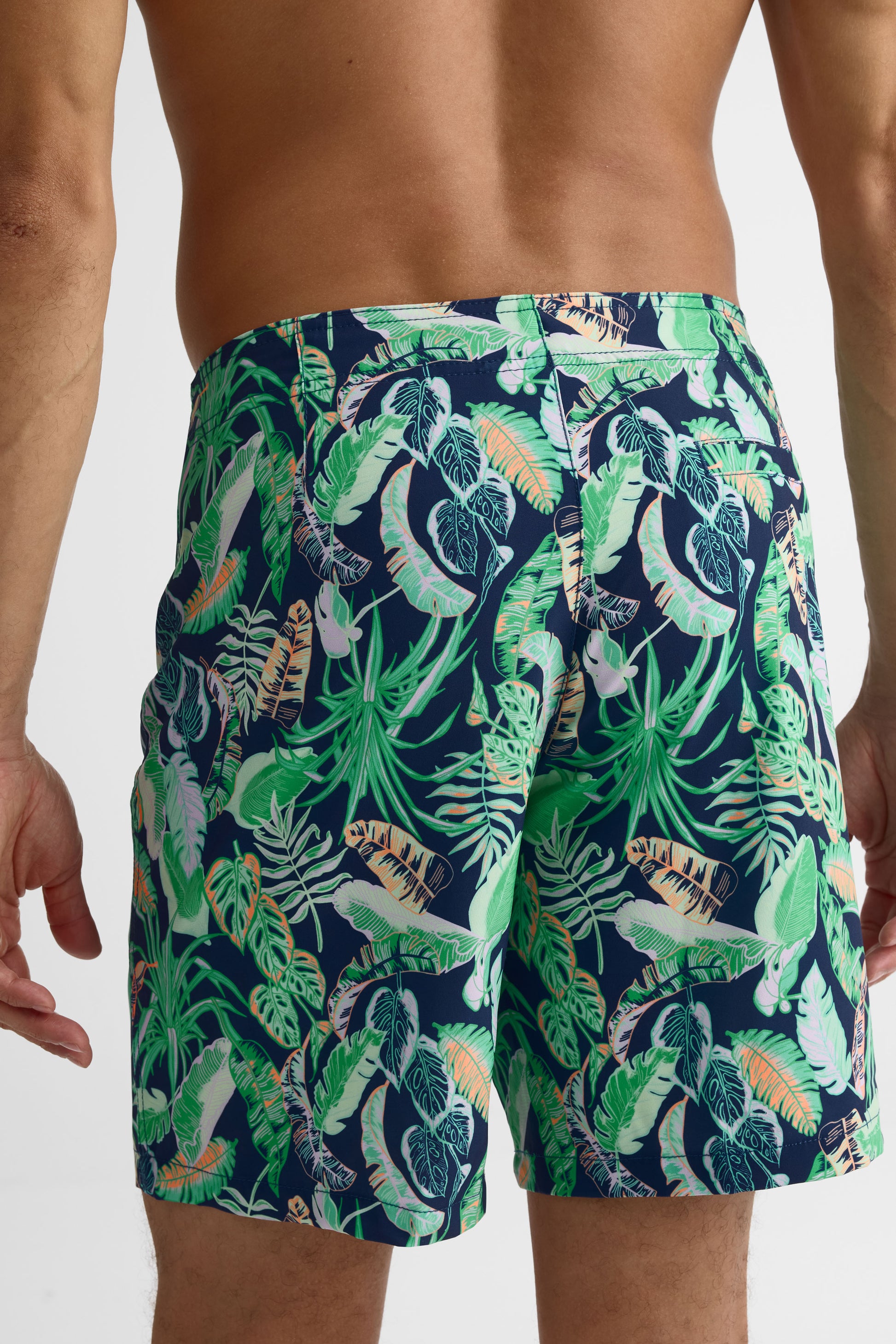 Maillot de bain boardshort 8" - Ado garçon && MARIN/MULTI