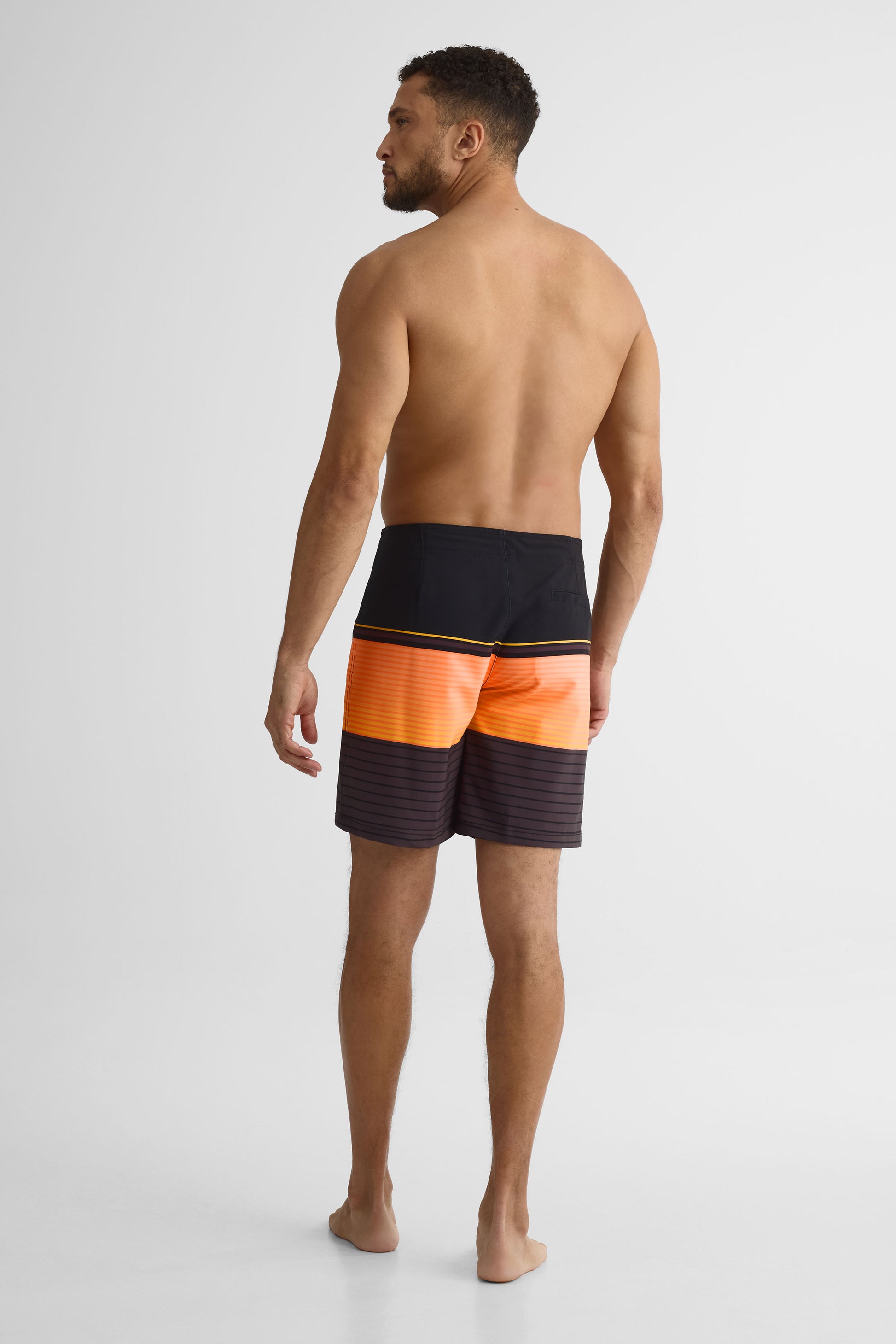 Maillot de bain boardshort 8" - Ado garçon && NOIR/MULTI