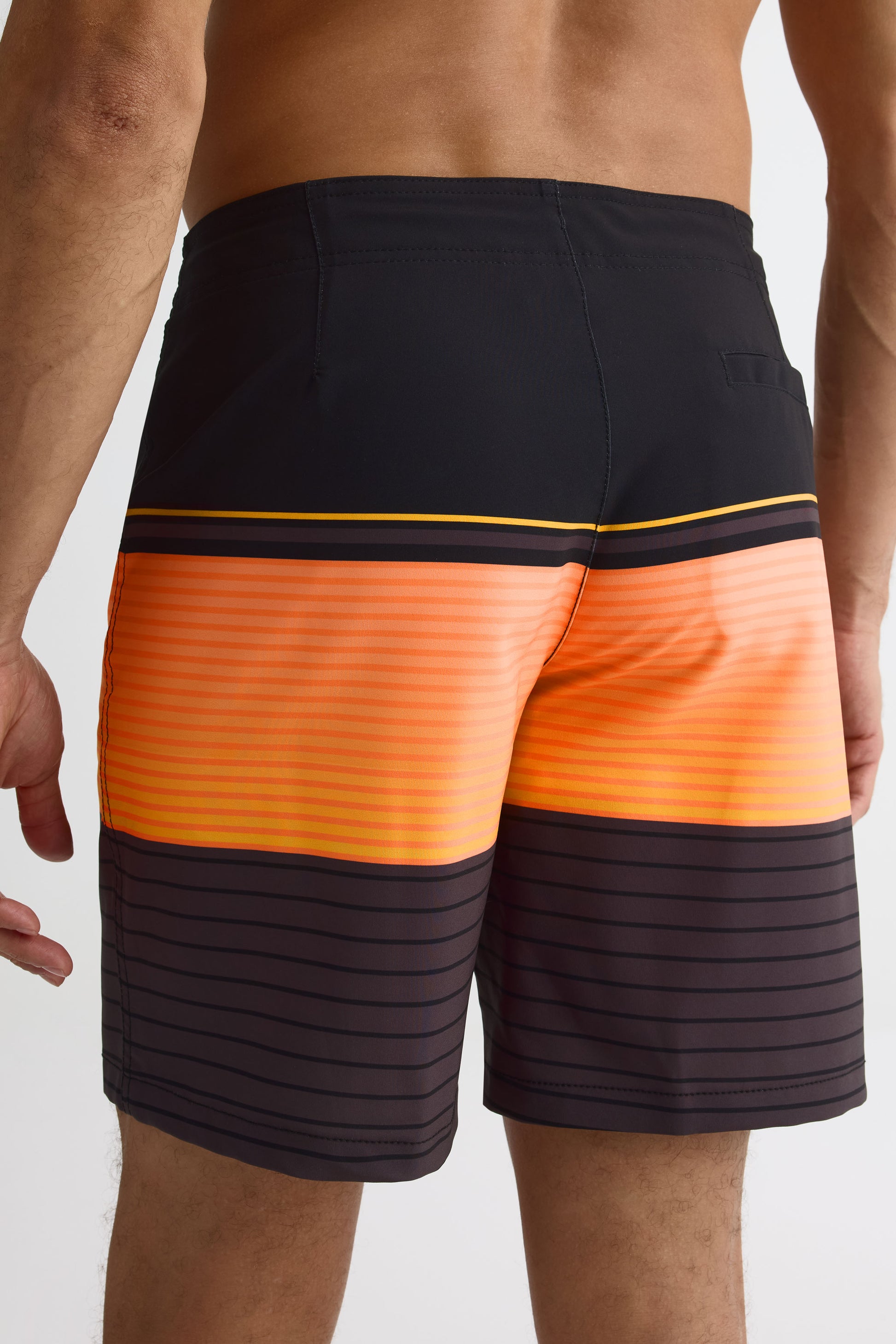 Maillot de bain boardshort 8" - Ado garçon && NOIR/MULTI