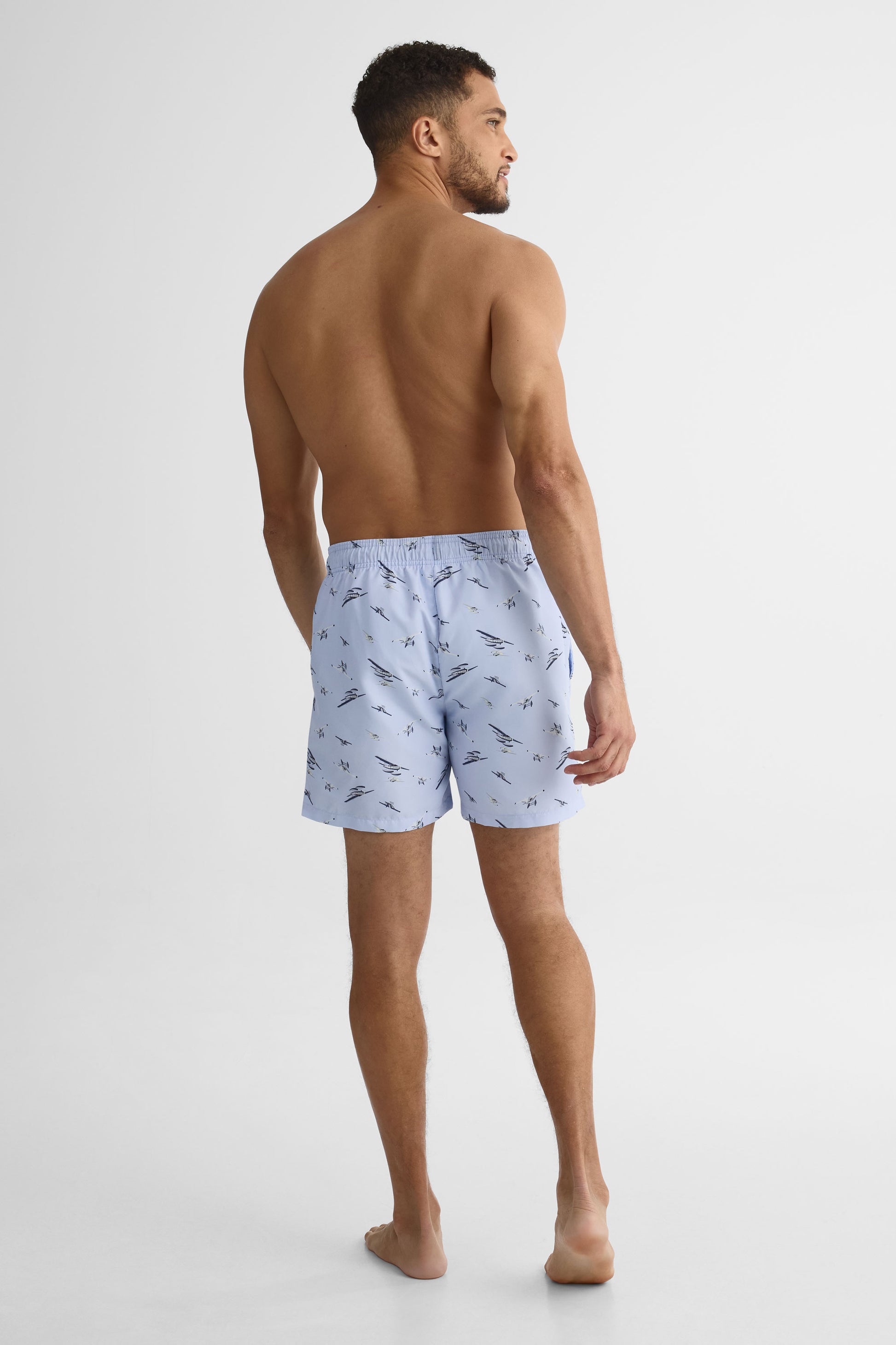 Maillot de bain boardshort imprimé – Homme && BLEU MULTI