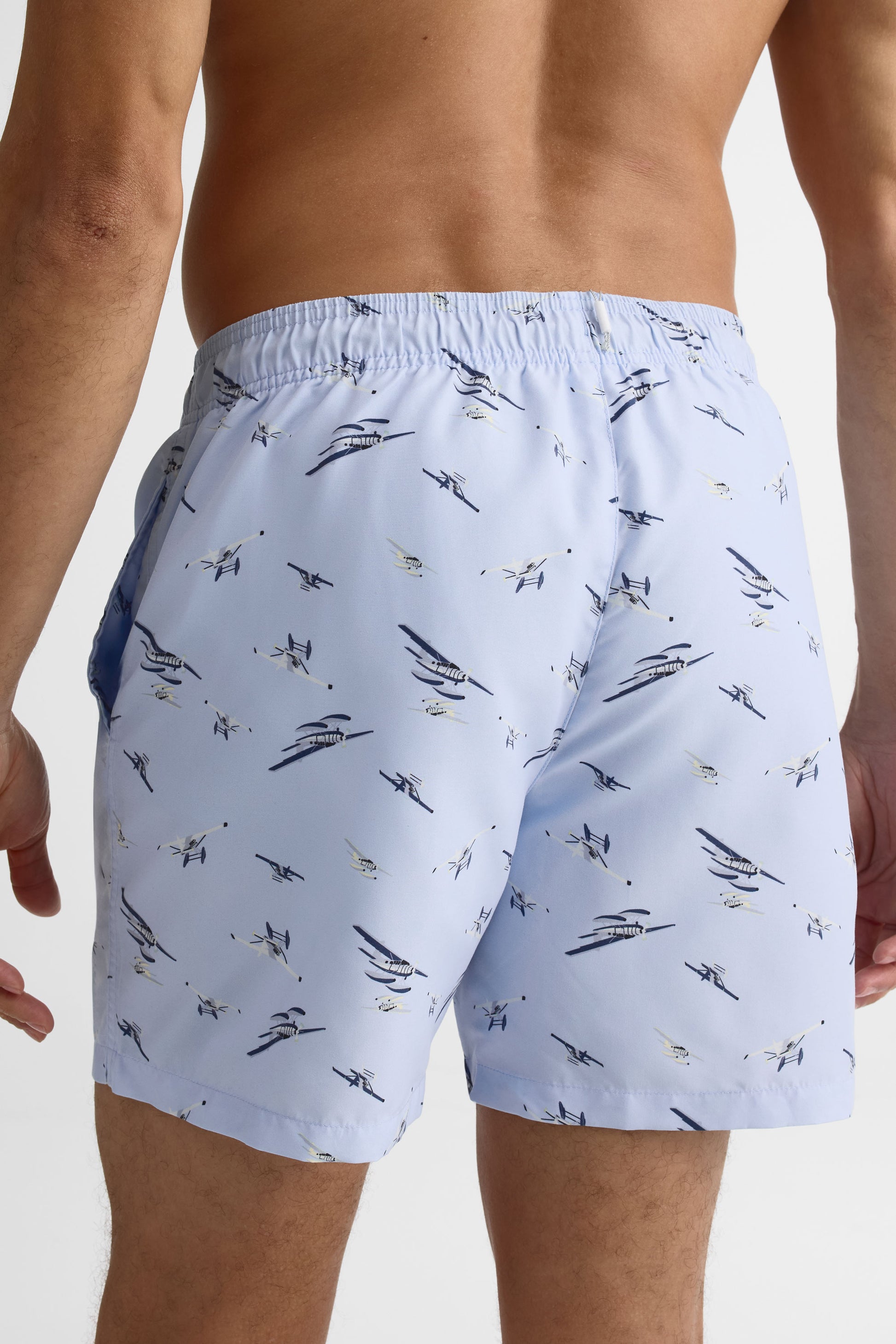 Maillot de bain boardshort imprimé – Homme && BLEU MULTI