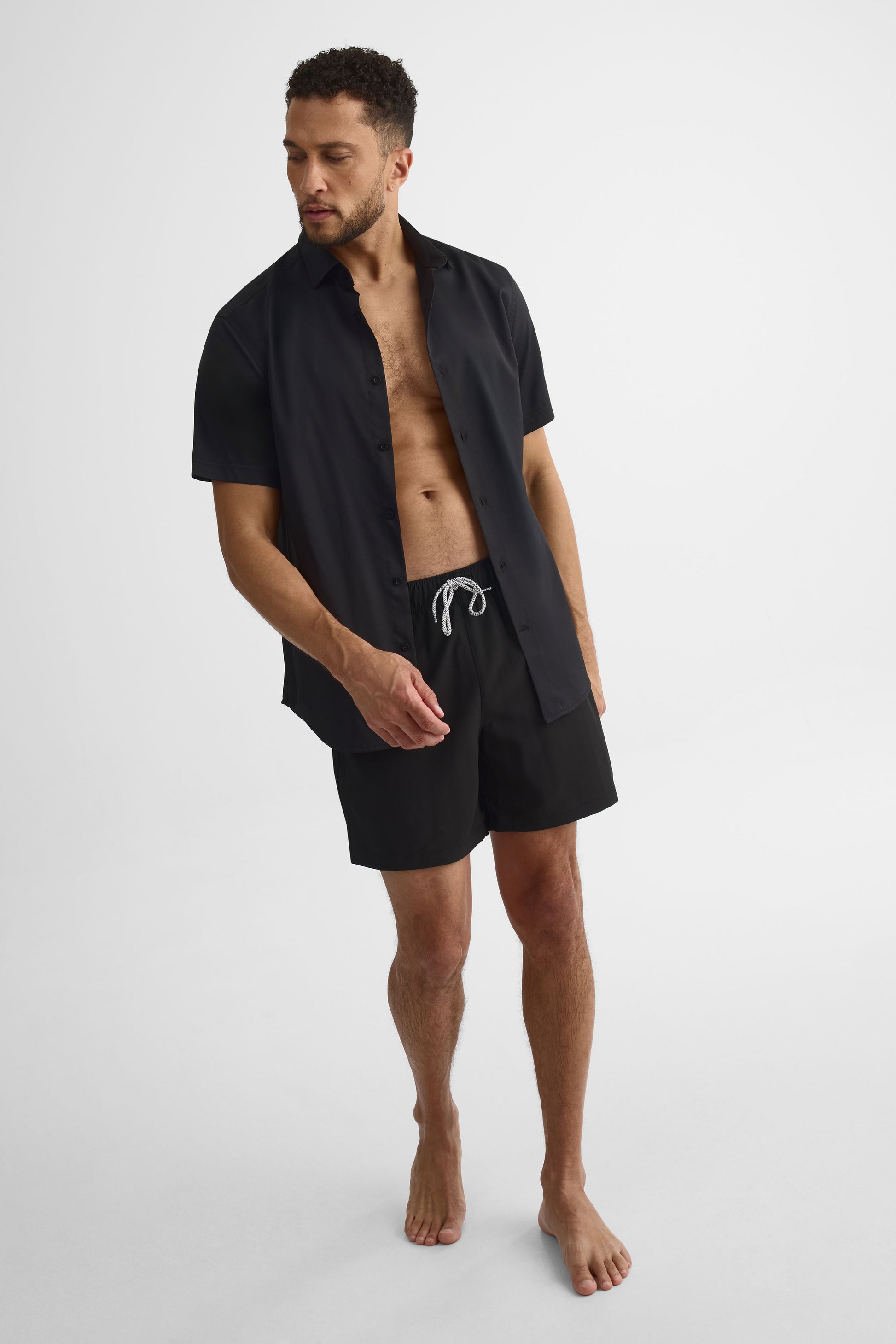 Maillot de bain long avec poche – Homme && NOIR
