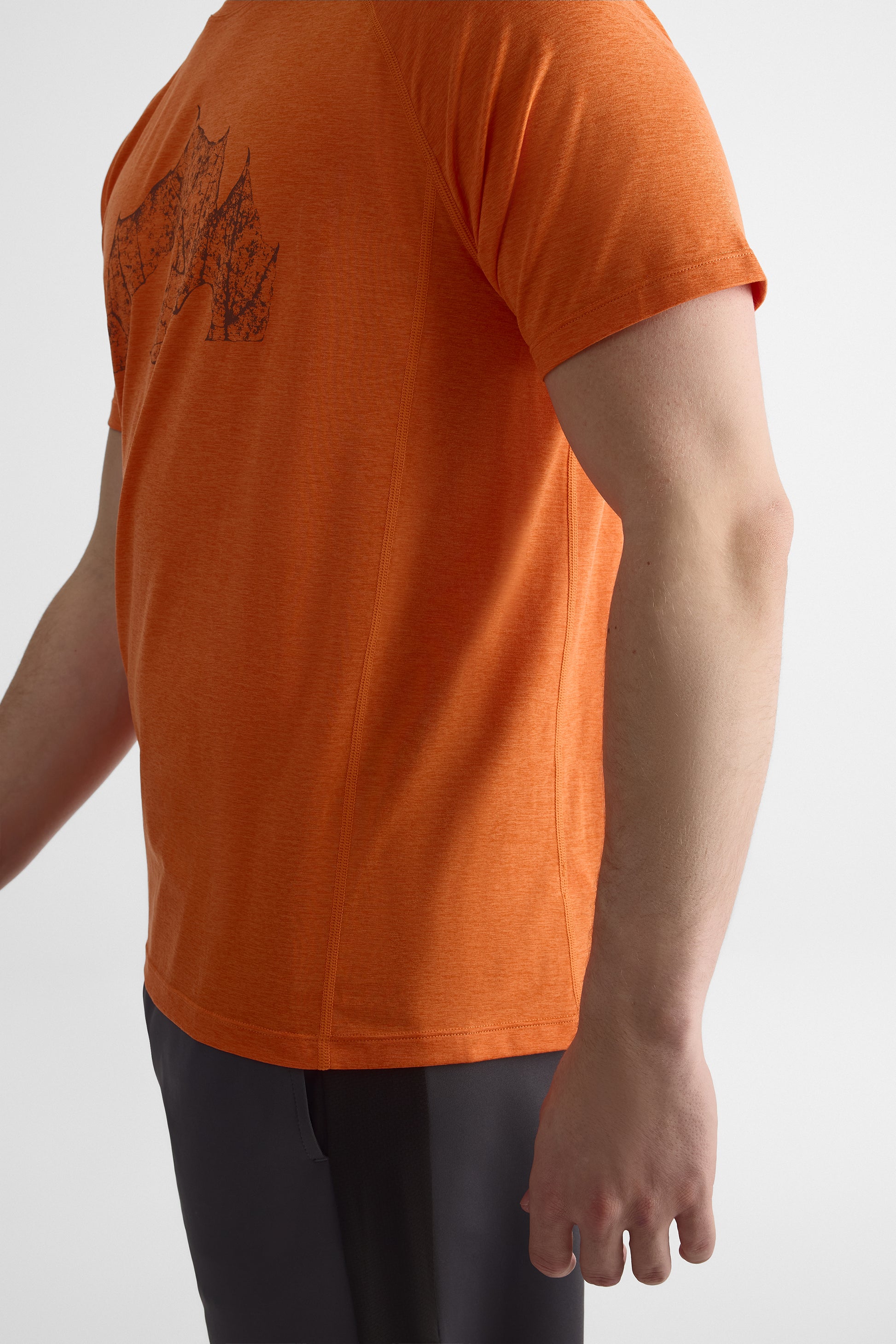 Chandail M/courtes raglan graphique – Homme && ORANGE