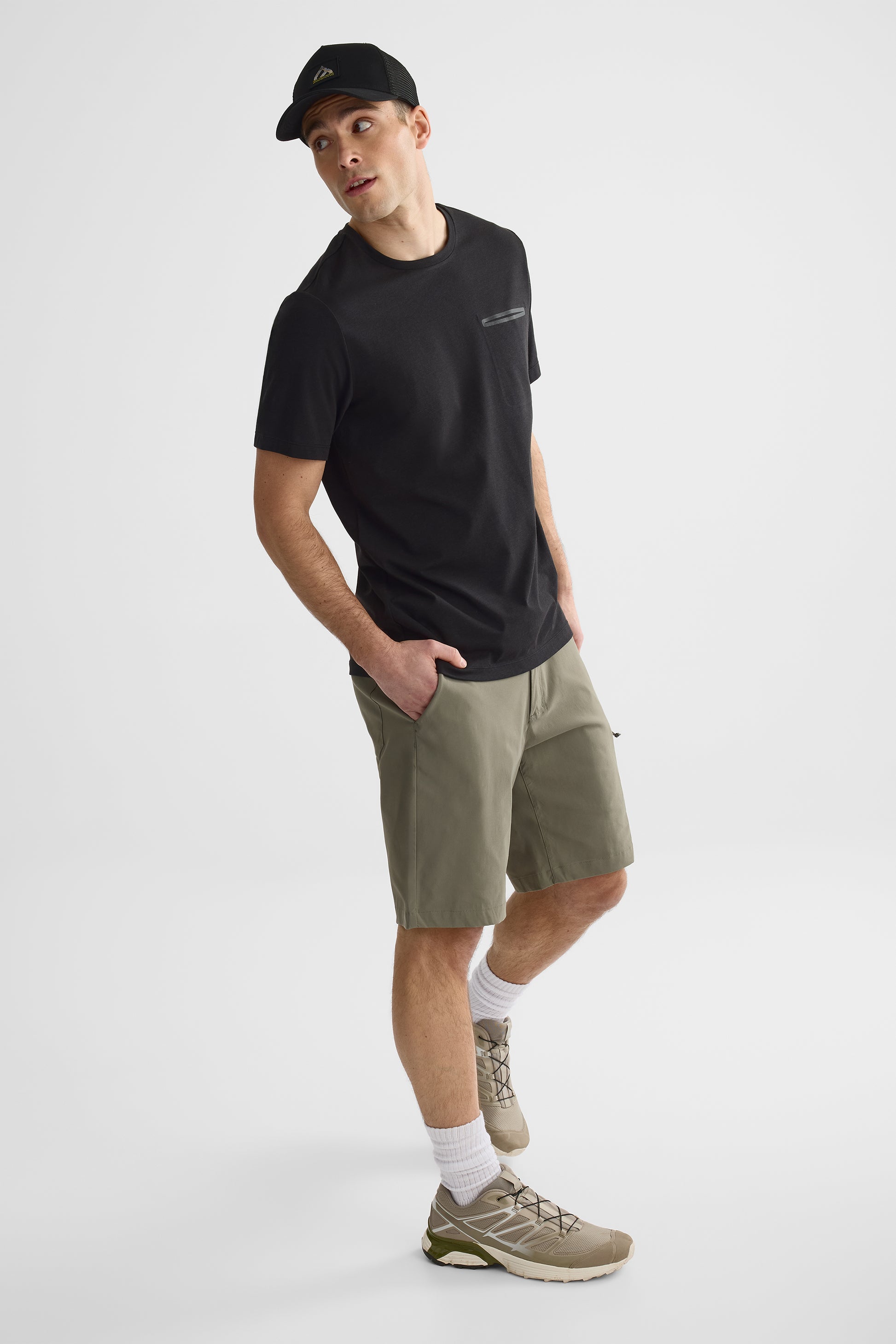 Chandail M/courtes col rond en Bamboo Tech - Femme && NOIR