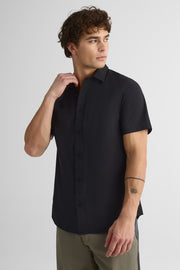 Chemise M/courtes avec poche zippée - Homme && NOIR