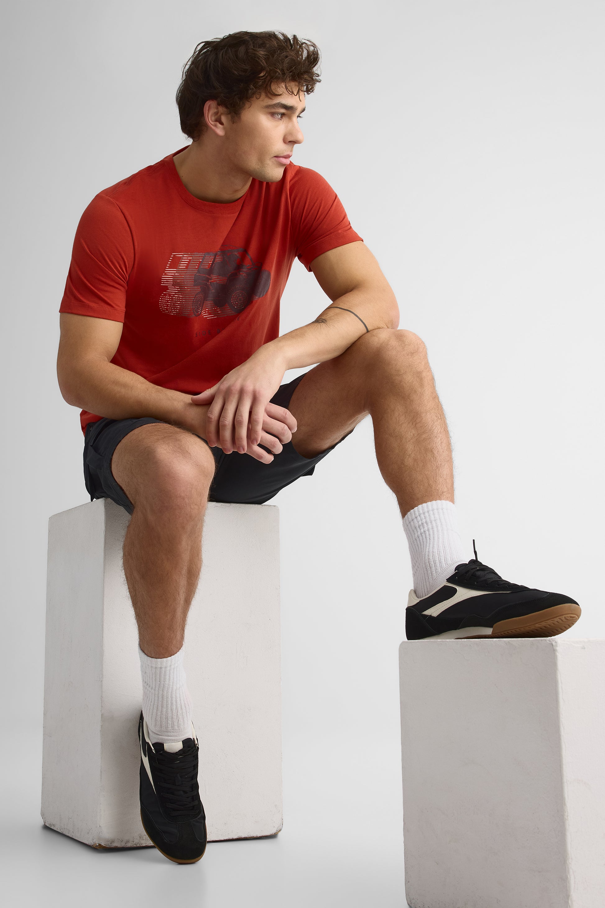 Short cargo stretch avec poches – Homme && NOIR