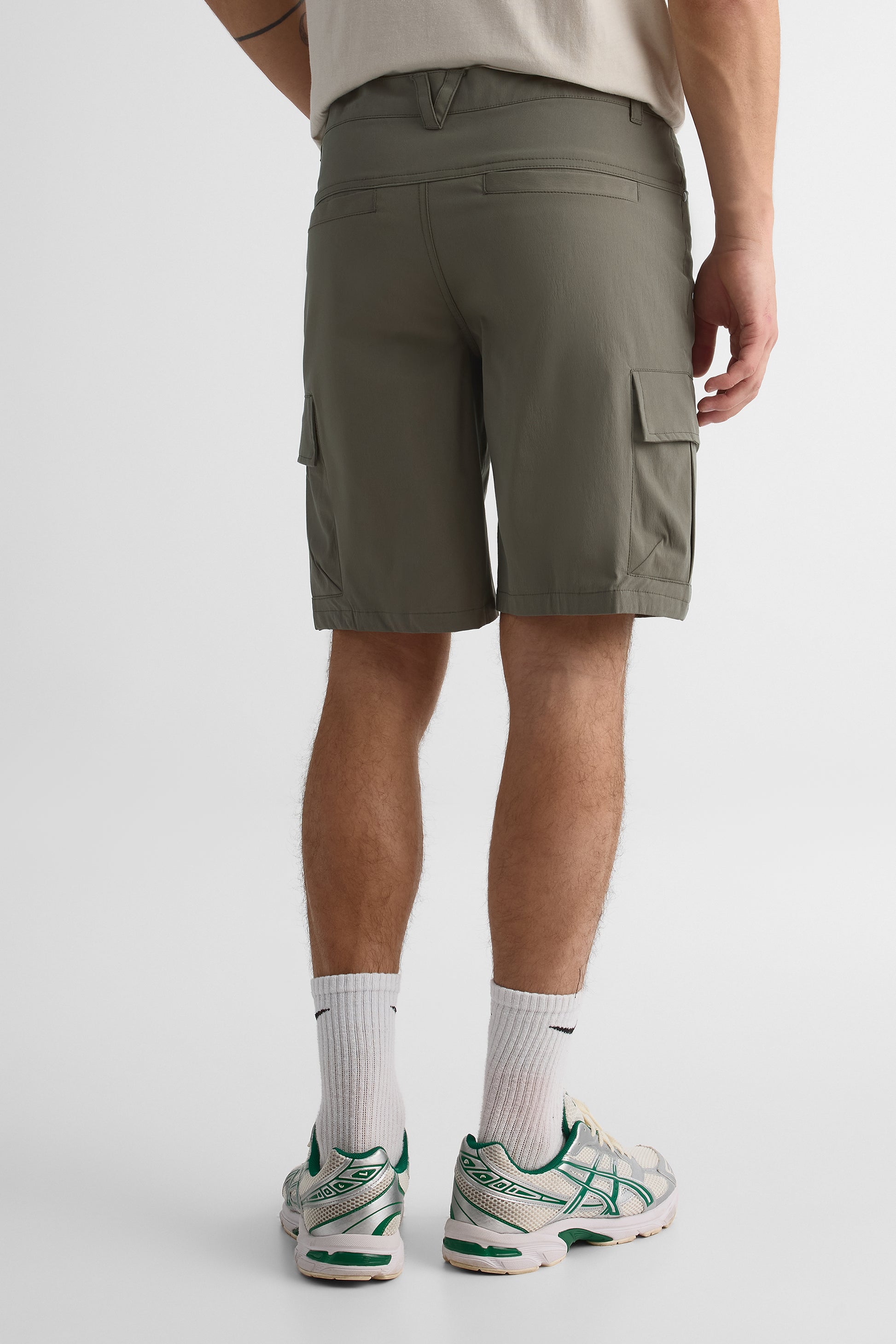 Short cargo stretch avec poches – Homme && KAKI