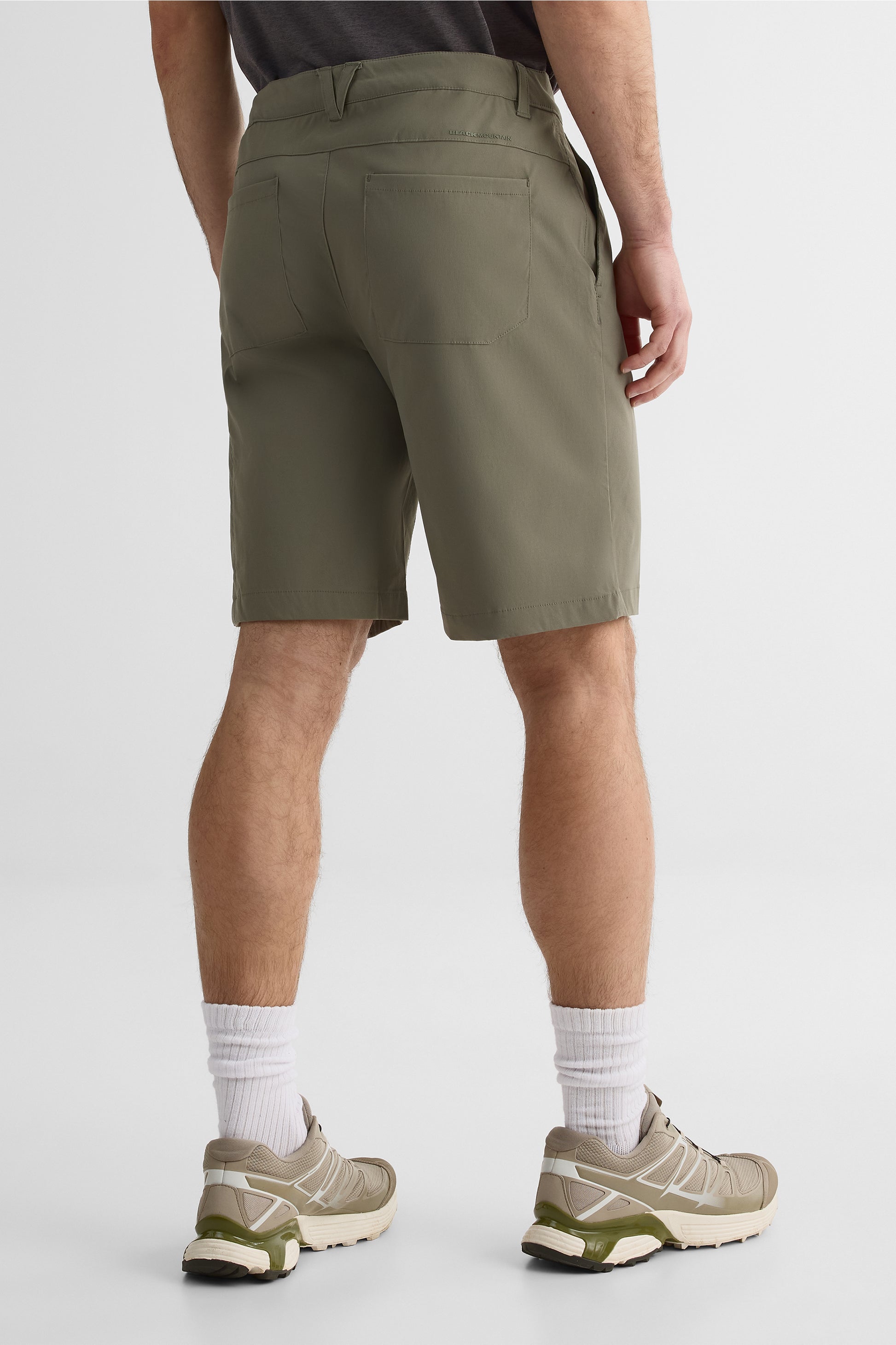 Short homme avec passant pour ceinture - Uni && KAKI