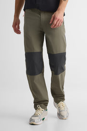 Pantalon patch coupe droite - Homme && KAKI/MULTI