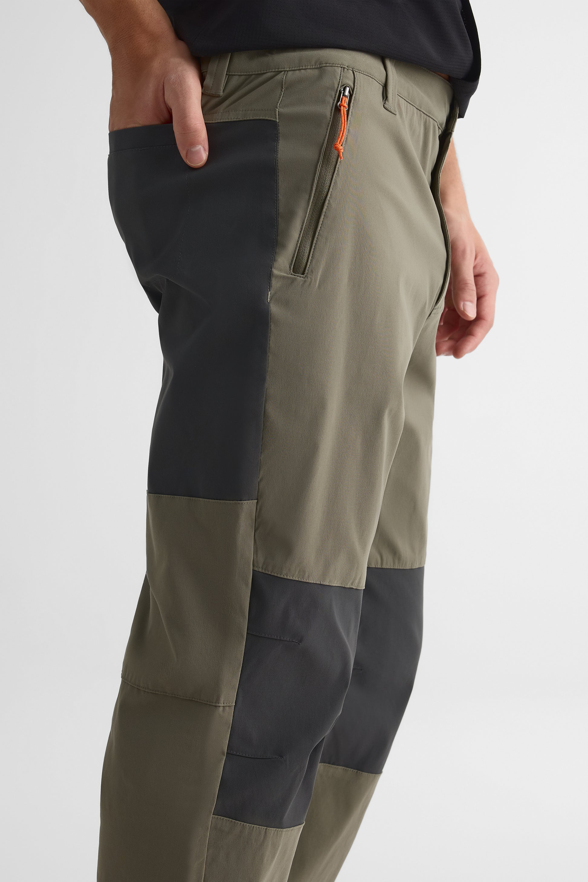 Pantalon patch coupe droite - Homme && KAKI/MULTI