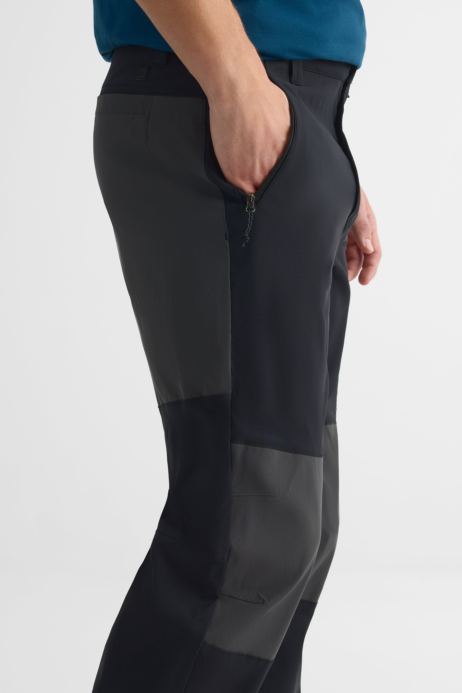 Pantalon patch coupe droite - Homme && NOIR/MULTI