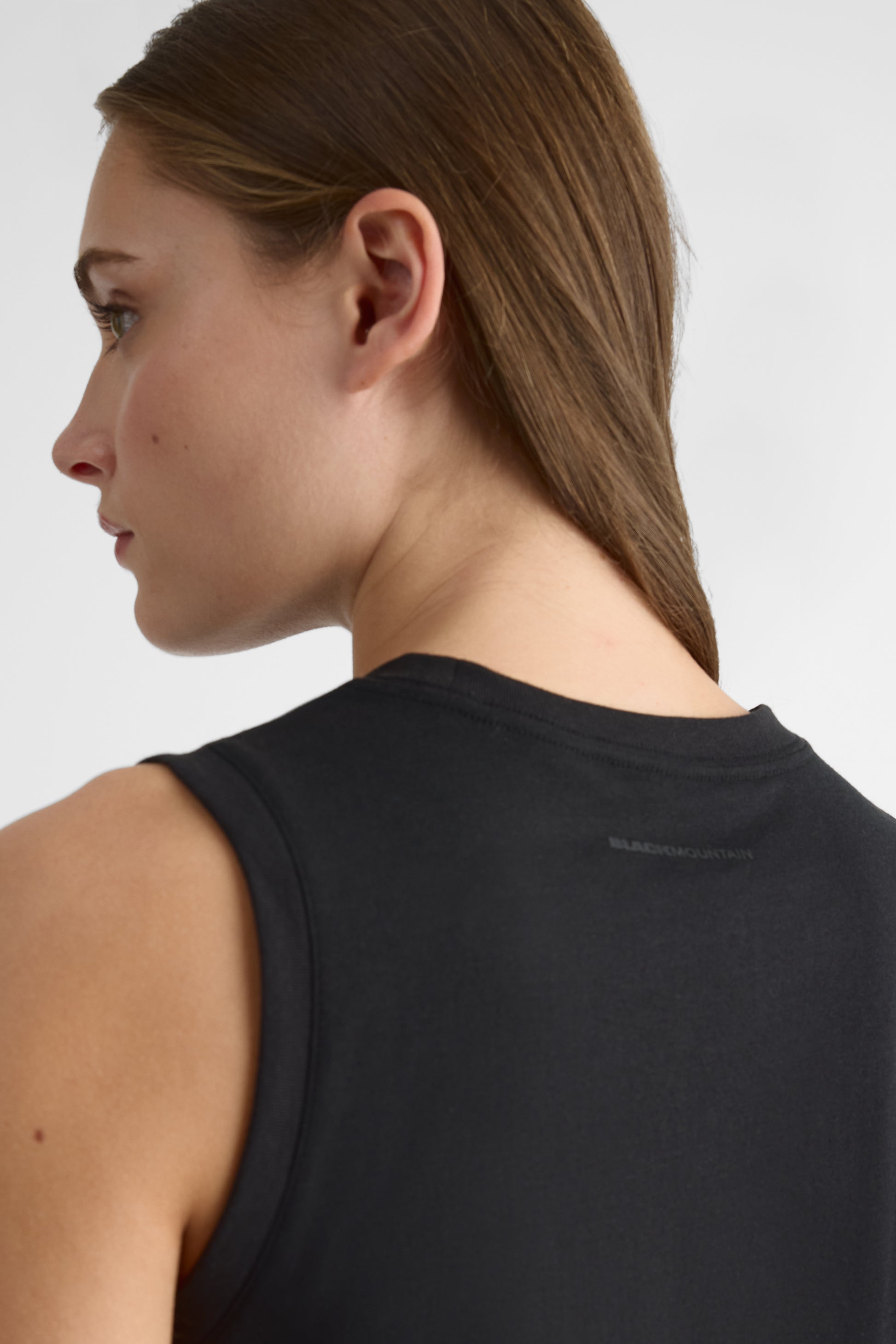 Camisole tank graphique en coton bio - Ado fille && NOIR
