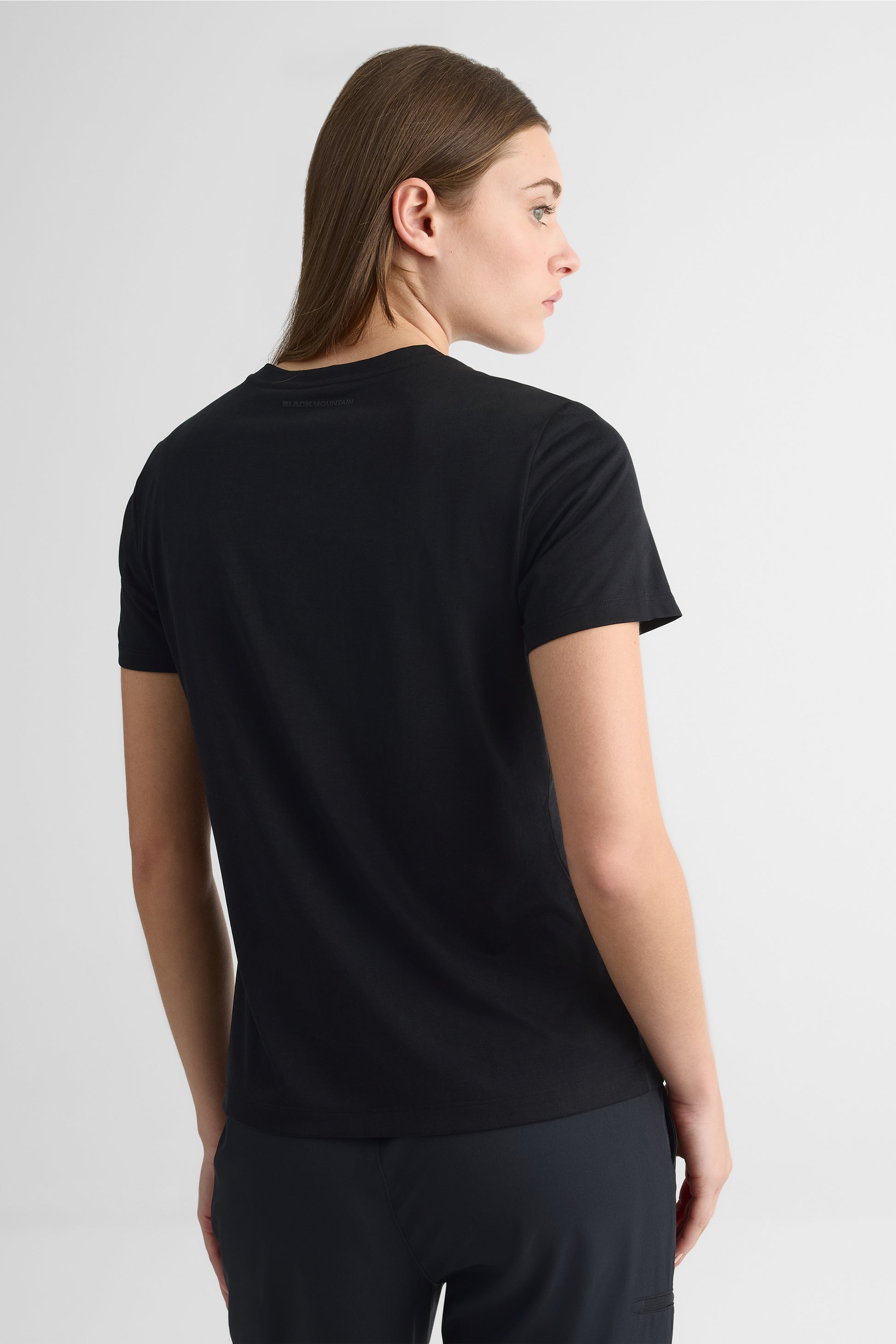 Chandail M/courtes semi-ajusté avec graphique - Femme && NOIR