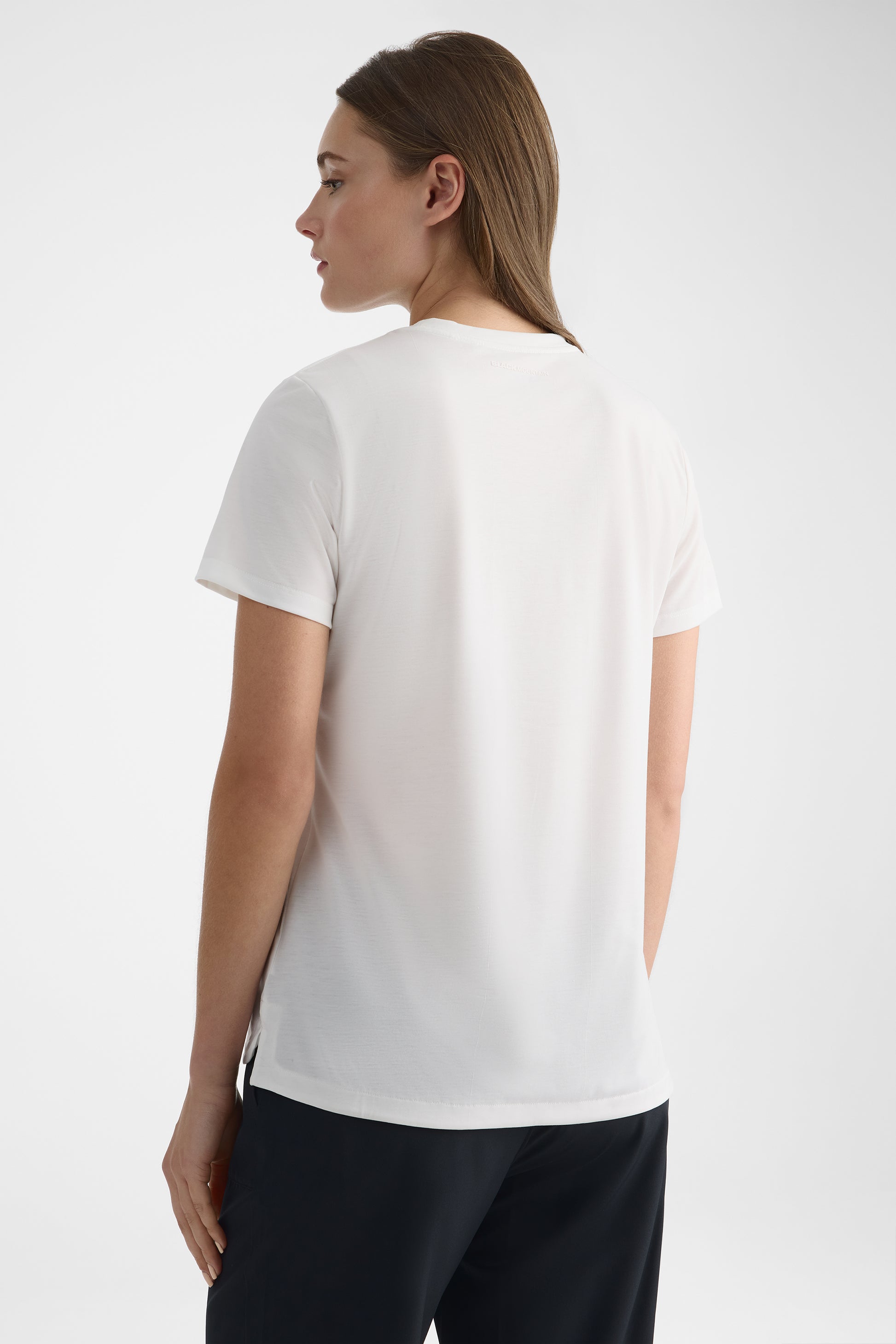 Chandail M/courtes semi-ajusté avec graphique - Femme && BLANC
