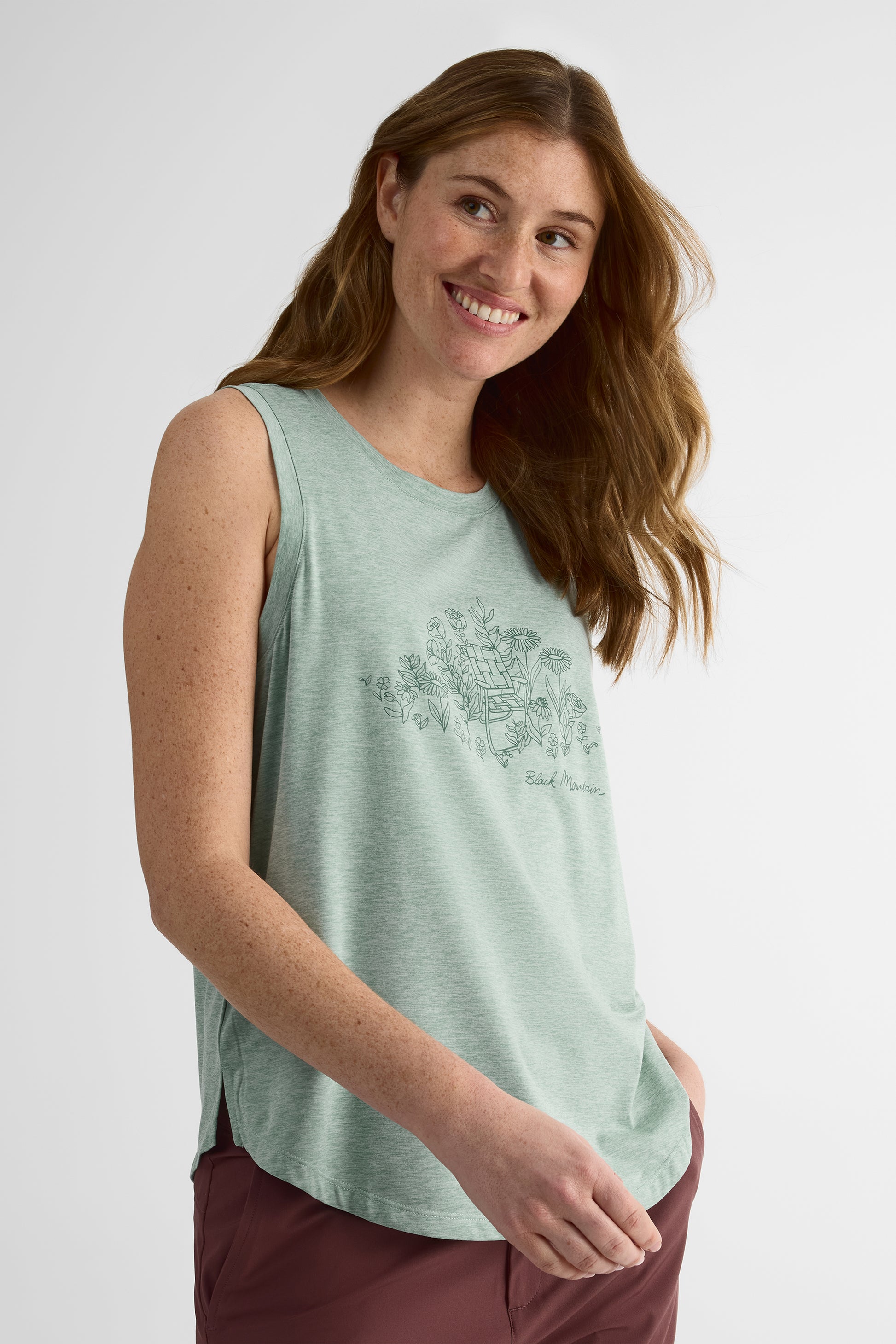 Camisole boxy à fentes – Femme && VERT MIXTE