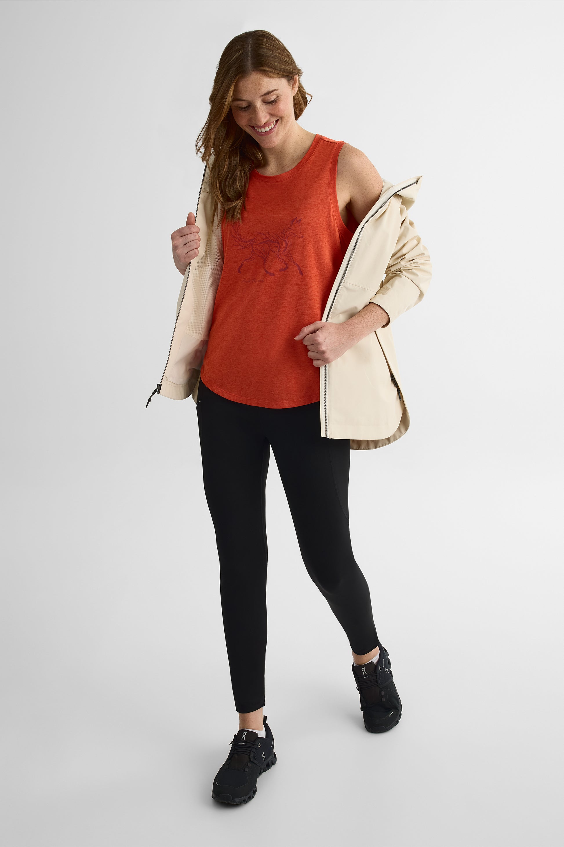 Camisole boxy à fentes – Femme && ORANGE