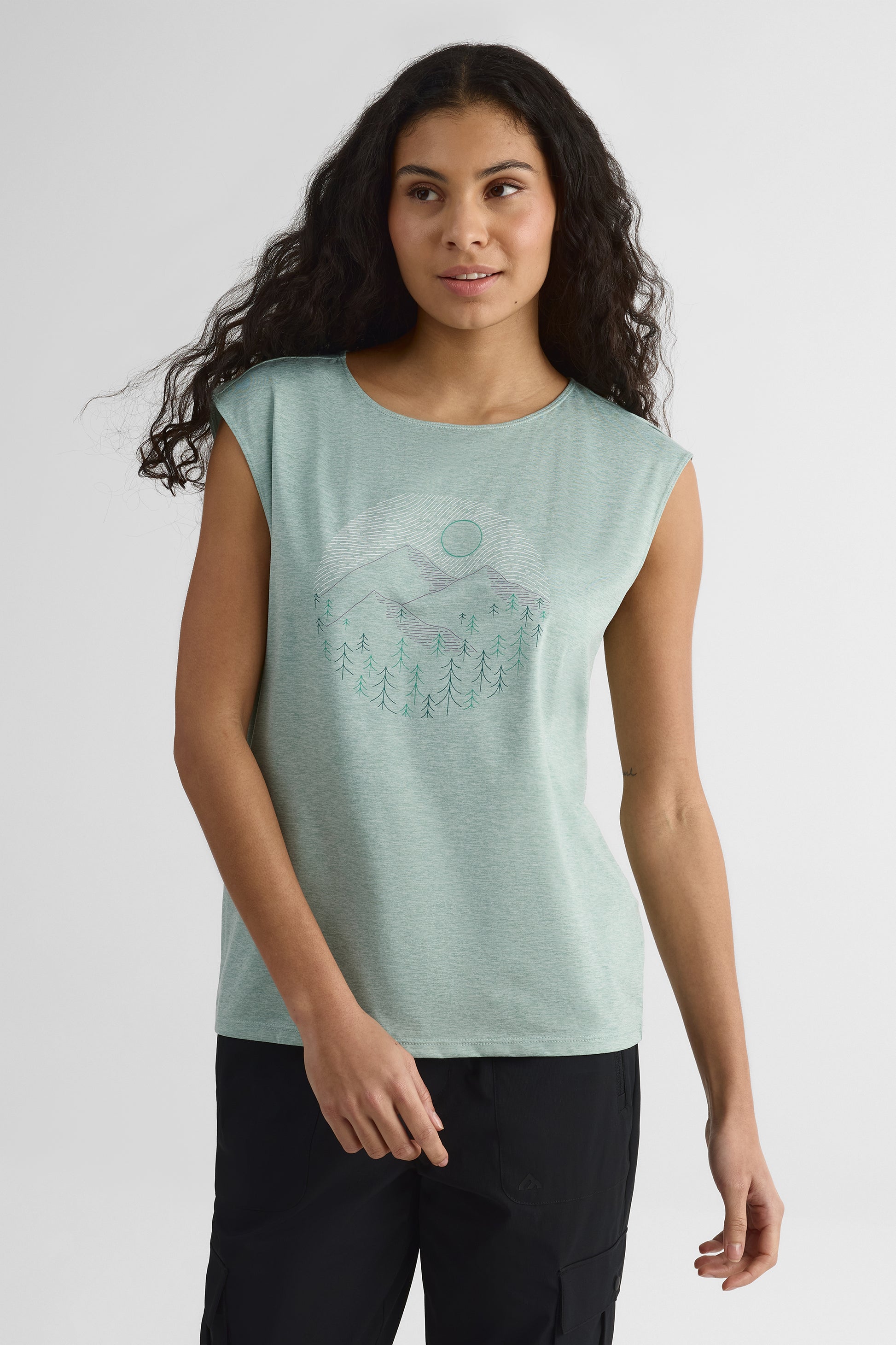Camisole col rond semi-ajustée – Femme && VERT MIXTE