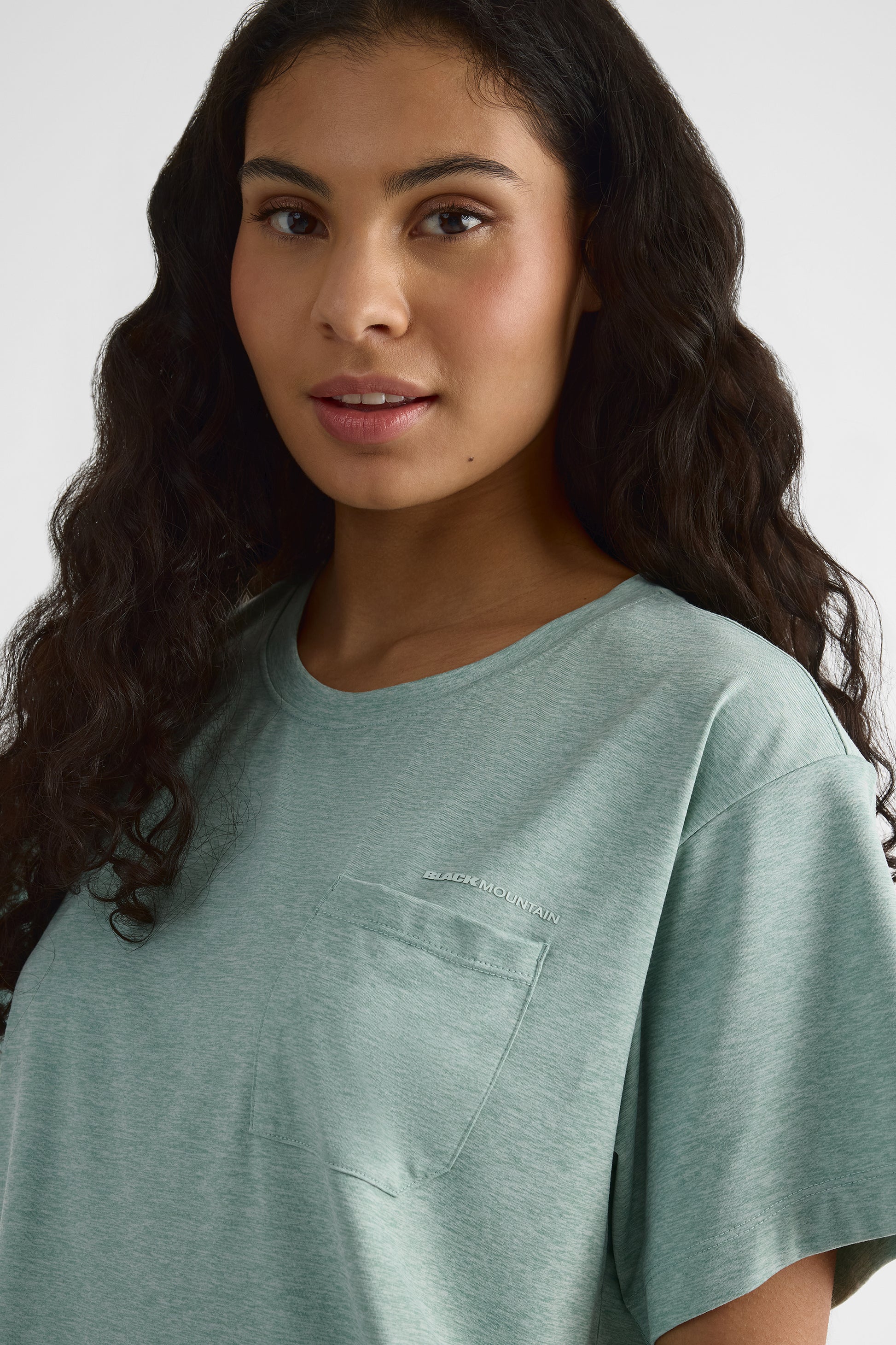 Chandail cropped à manches courtes - Femme && VERT MIXTE
