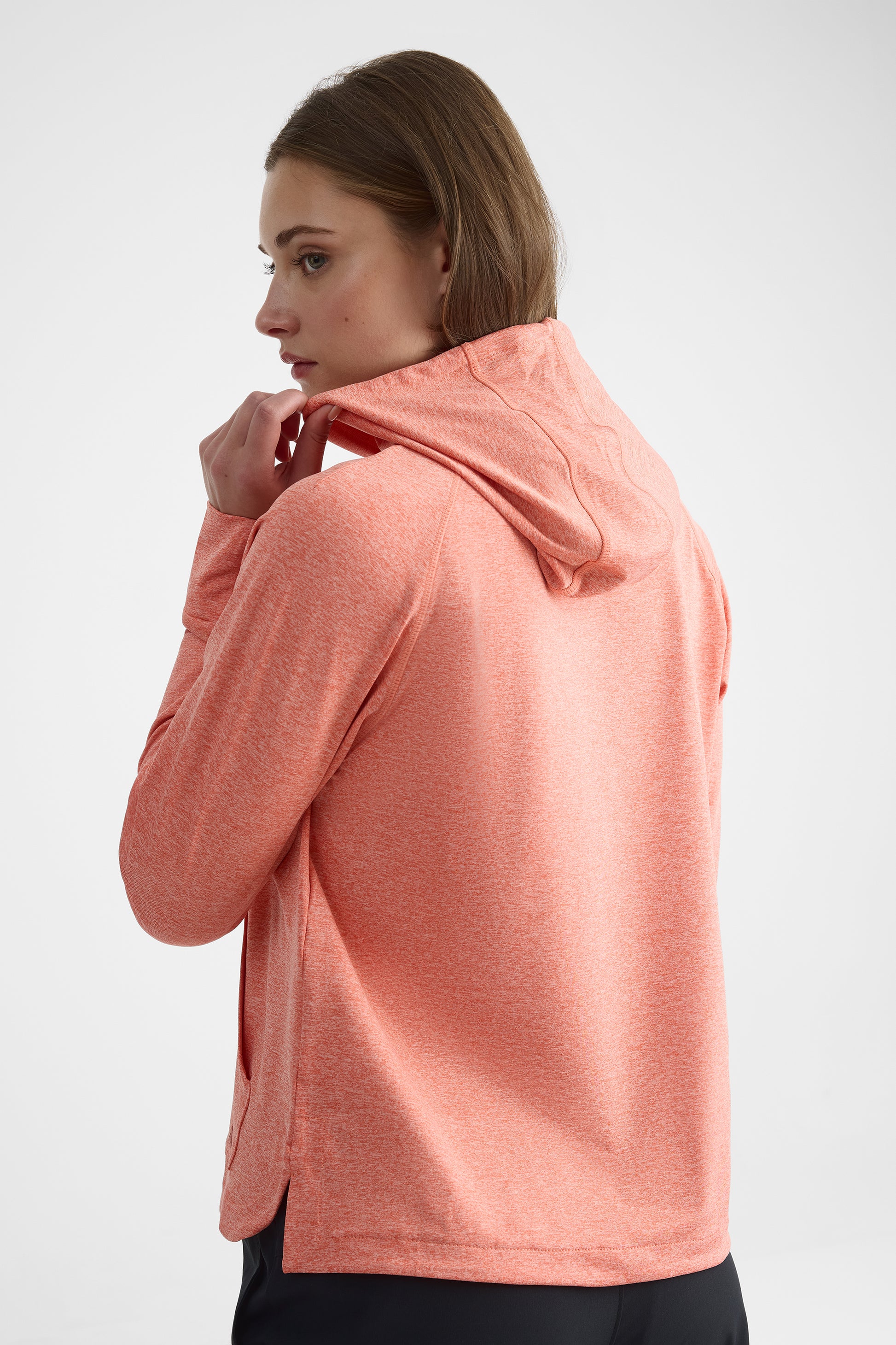Chandail ouaté à capuchon – Femme && ORANGE