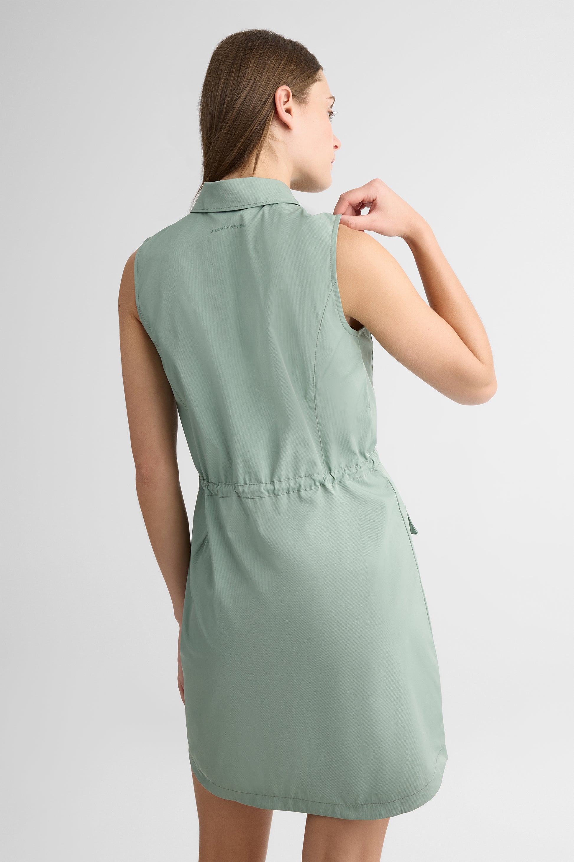 Robe chemisier semi-ajustée avec cordon - Femme && KAKI