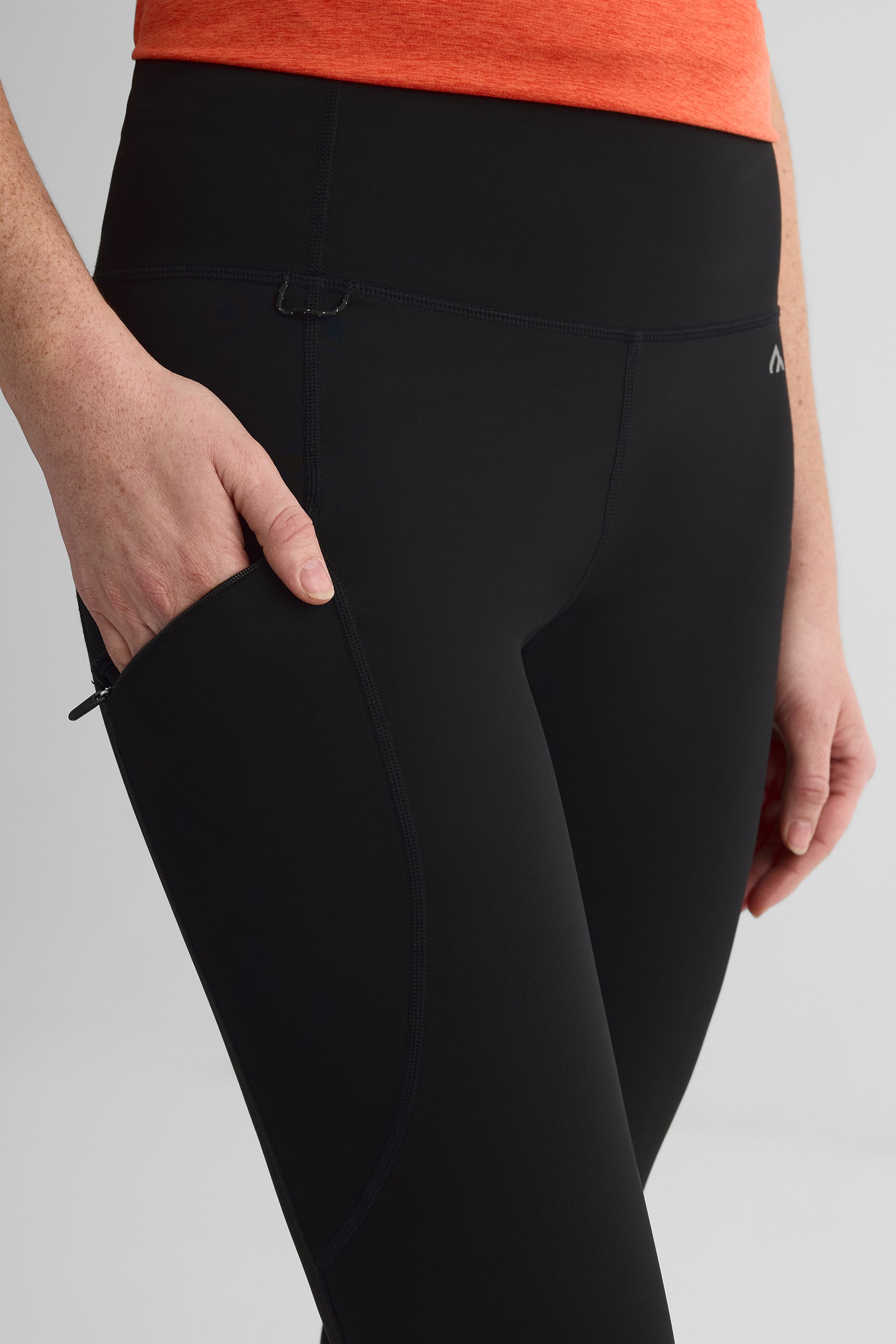 Legging ajusté avec poches zippées - Femme && NOIR
